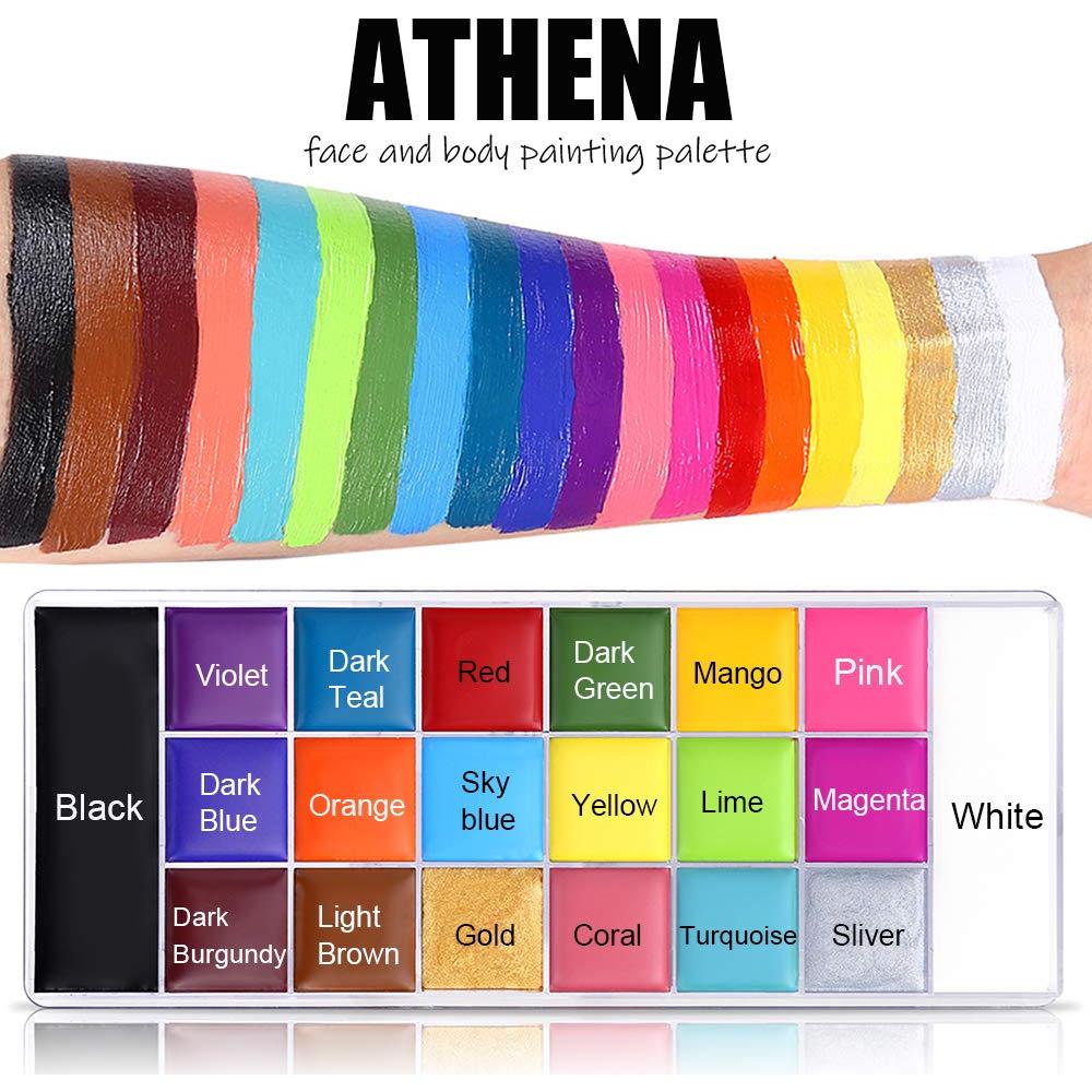 Set de Pintura Facial UCANBE Athena 20 Colores + 10 Pinceles