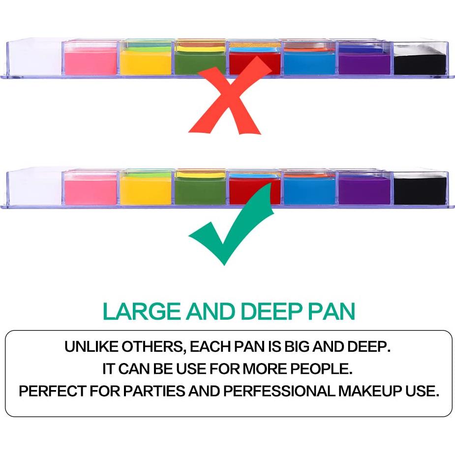 Set de Pintura Facial UCANBE Athena 20 Colores + 10 Pinceles