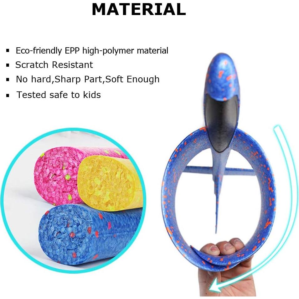 BooTaa 2 Aviones de Espuma 44.5 cm con 2 Modos de Vuelo