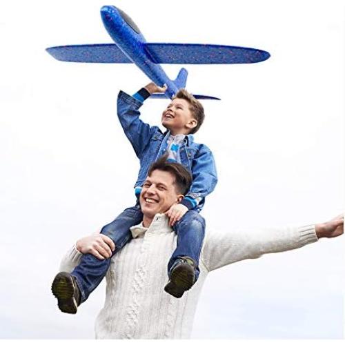 BooTaa 2 Aviones de Espuma 44.5 cm con 2 Modos de Vuelo