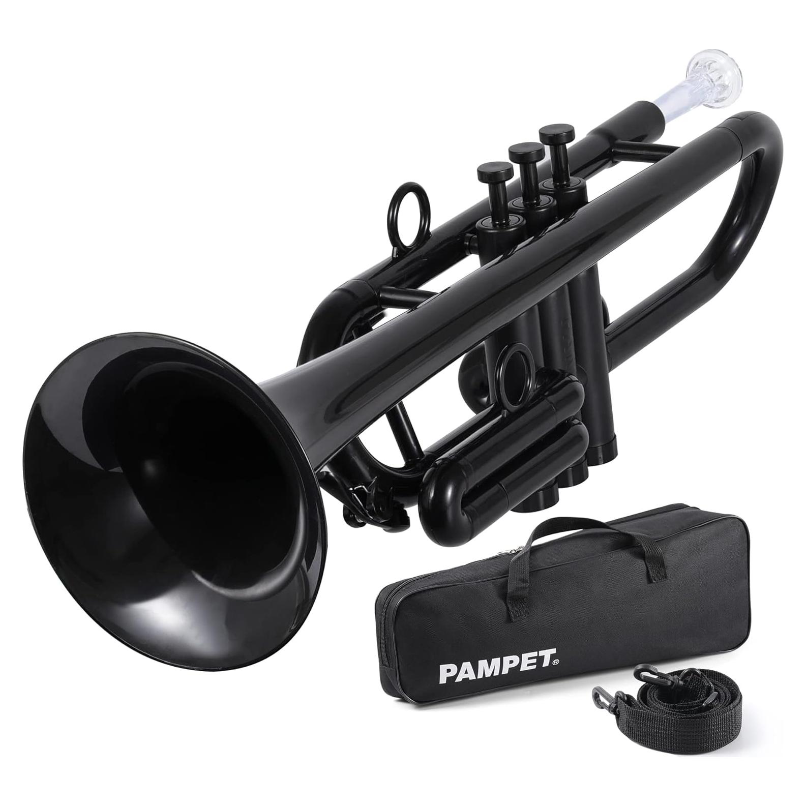 Trompeta Profesional PAMPET C Plástico Negro 7 Boquillas