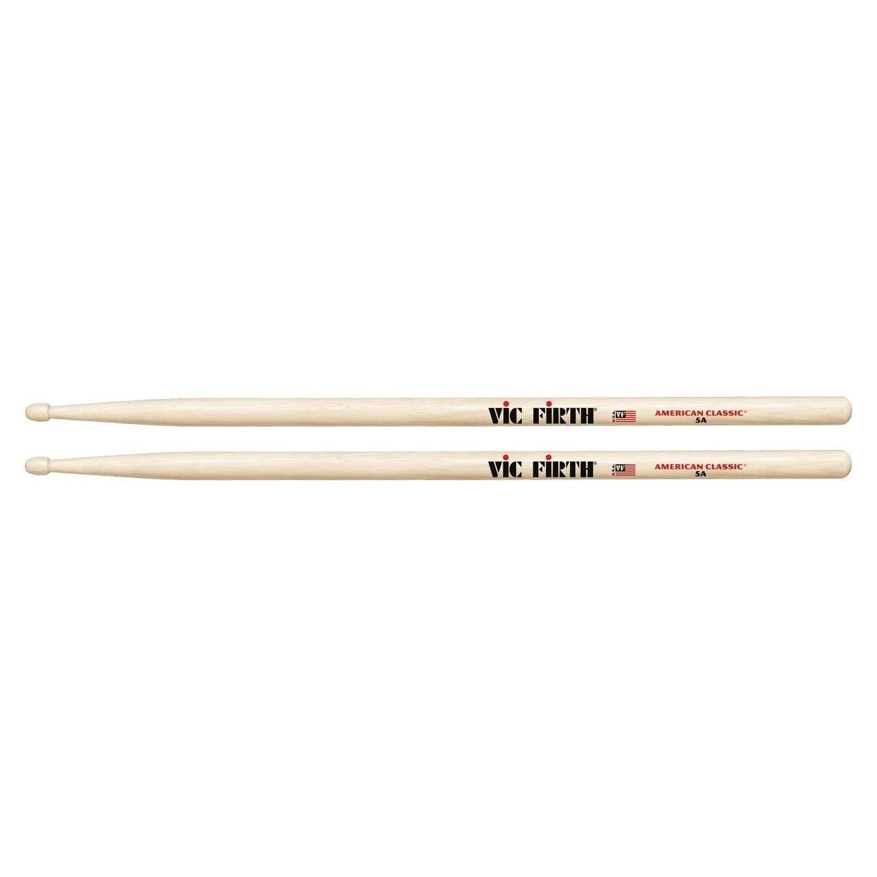 Vic Firth Palos de Batería 5A Natural de Hickory