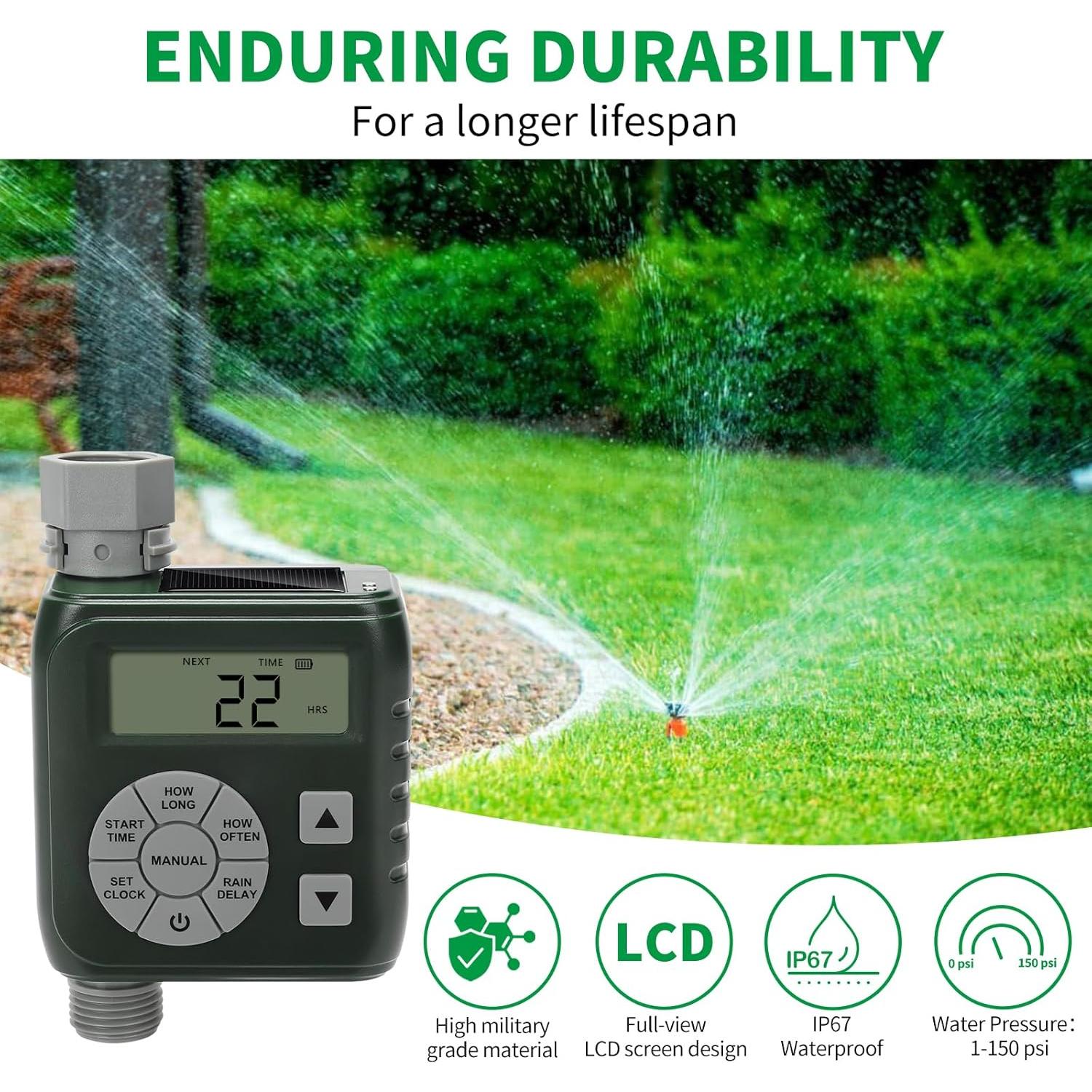 Temporizador de Riego Zuomeng ZM-109 Verde Programable