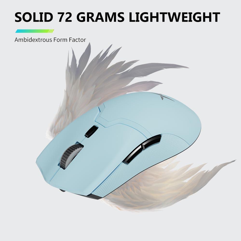 DeLUX M800PRO Ratón Gaming Inalámbrico 26000DPI Azul