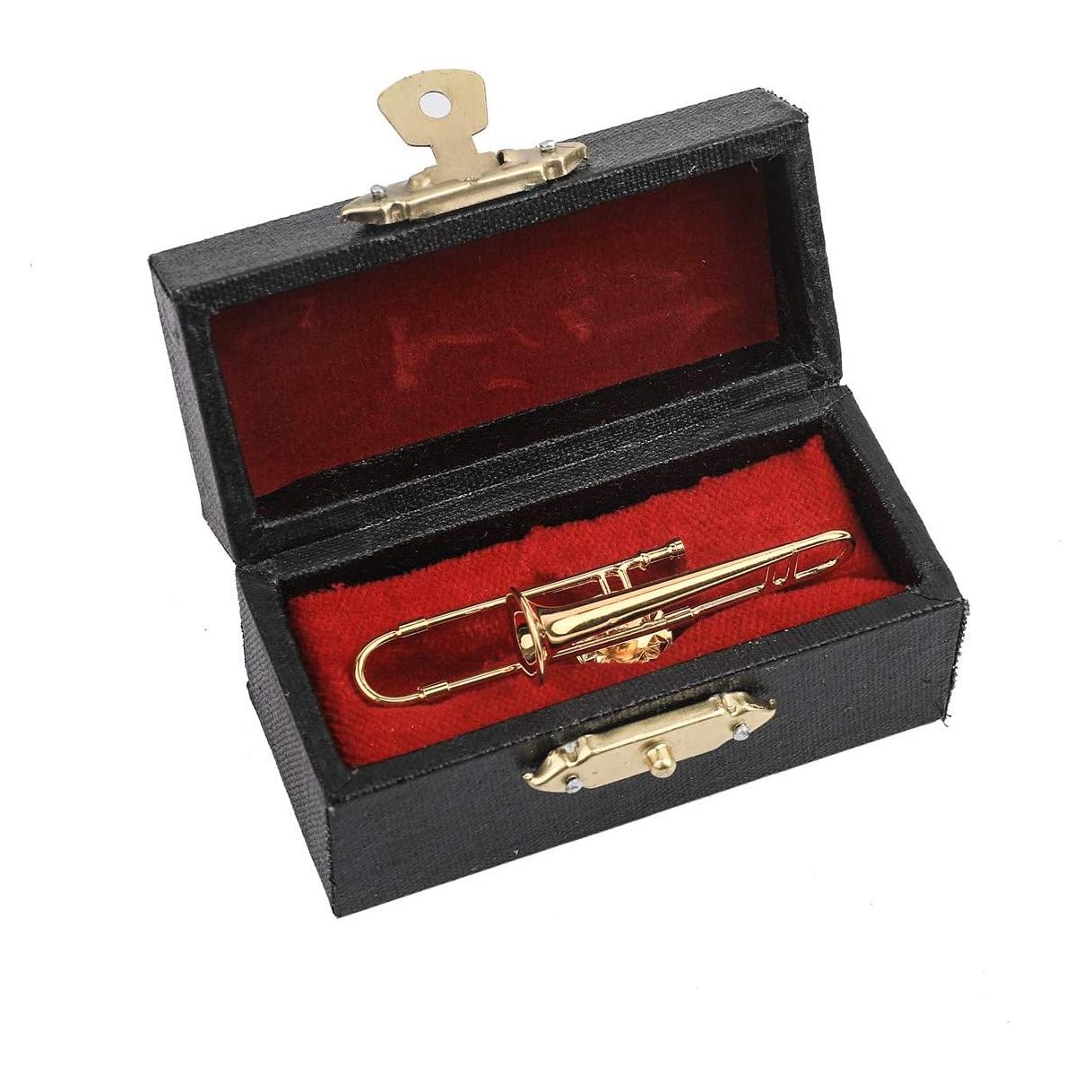 Pin de Trombón CHUANGYI en Miniatura con Estuche Rojo