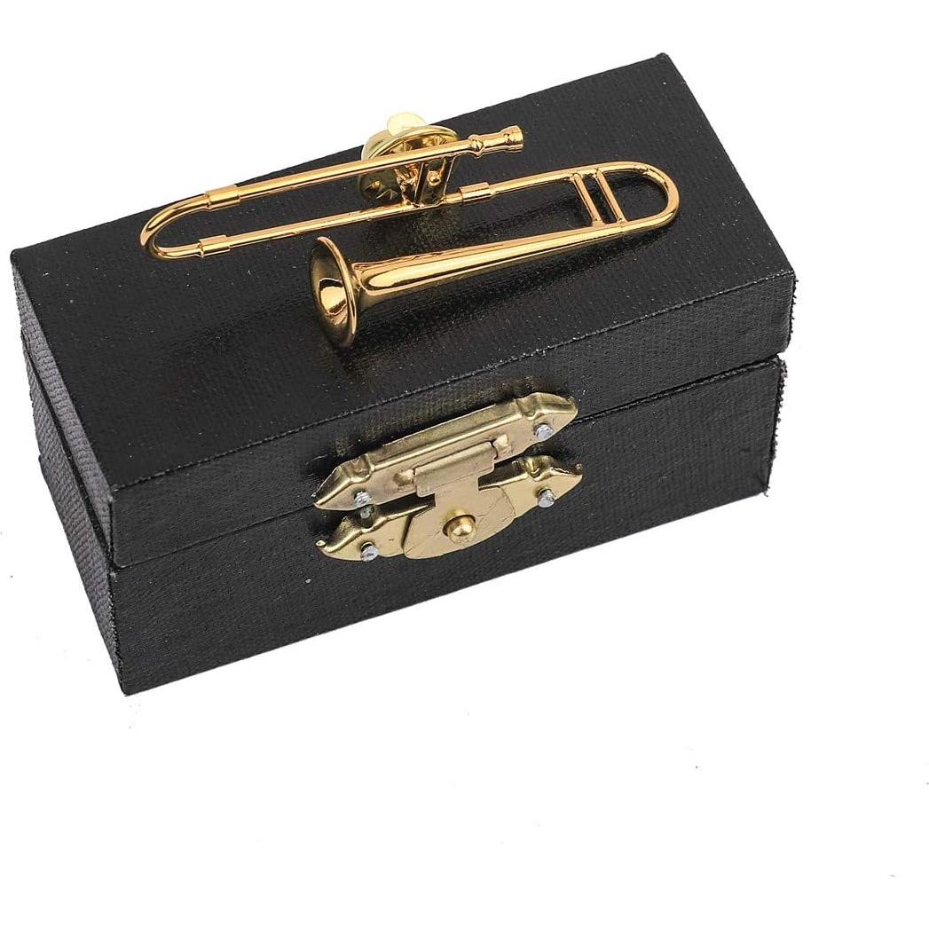 Pin de Trombón CHUANGYI en Miniatura con Estuche Rojo