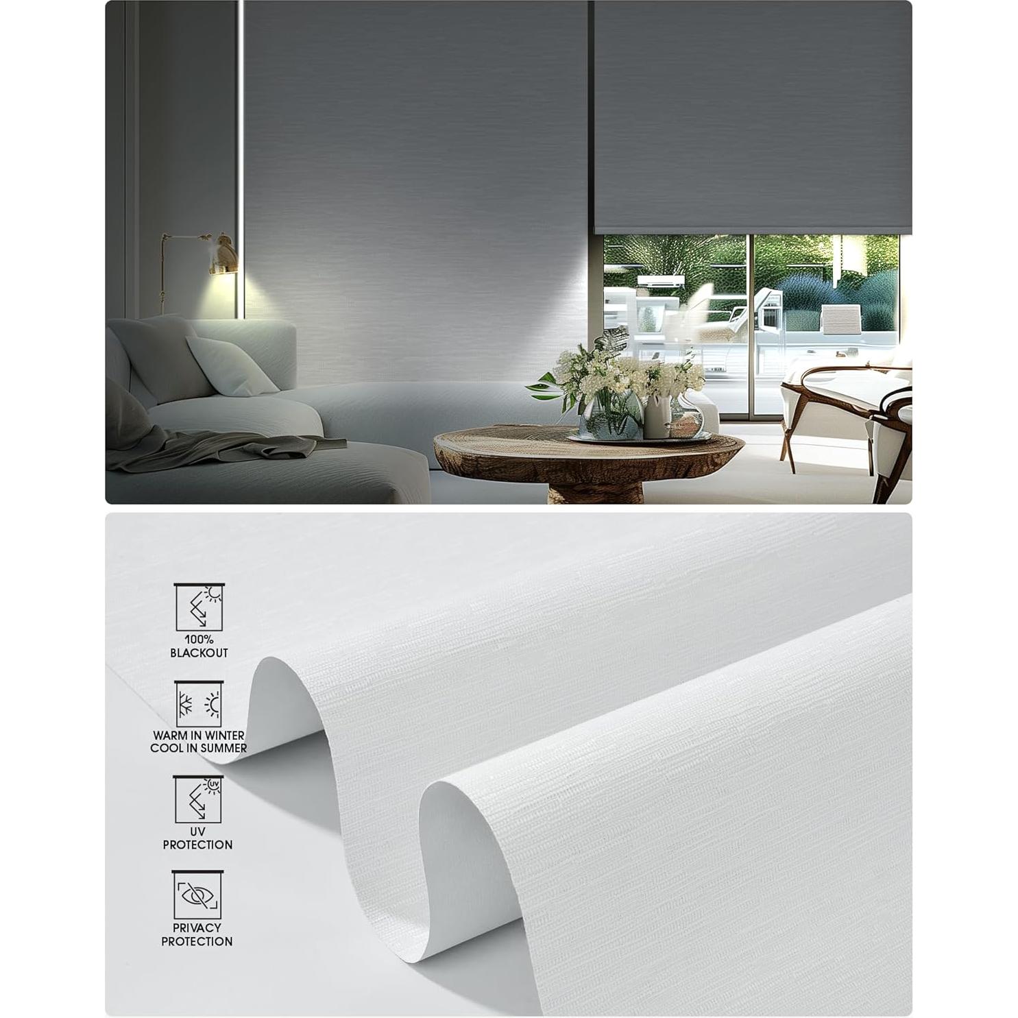 Persianas Motorizadas Blackout HeyBlinds 170x183 cm Control Remoto