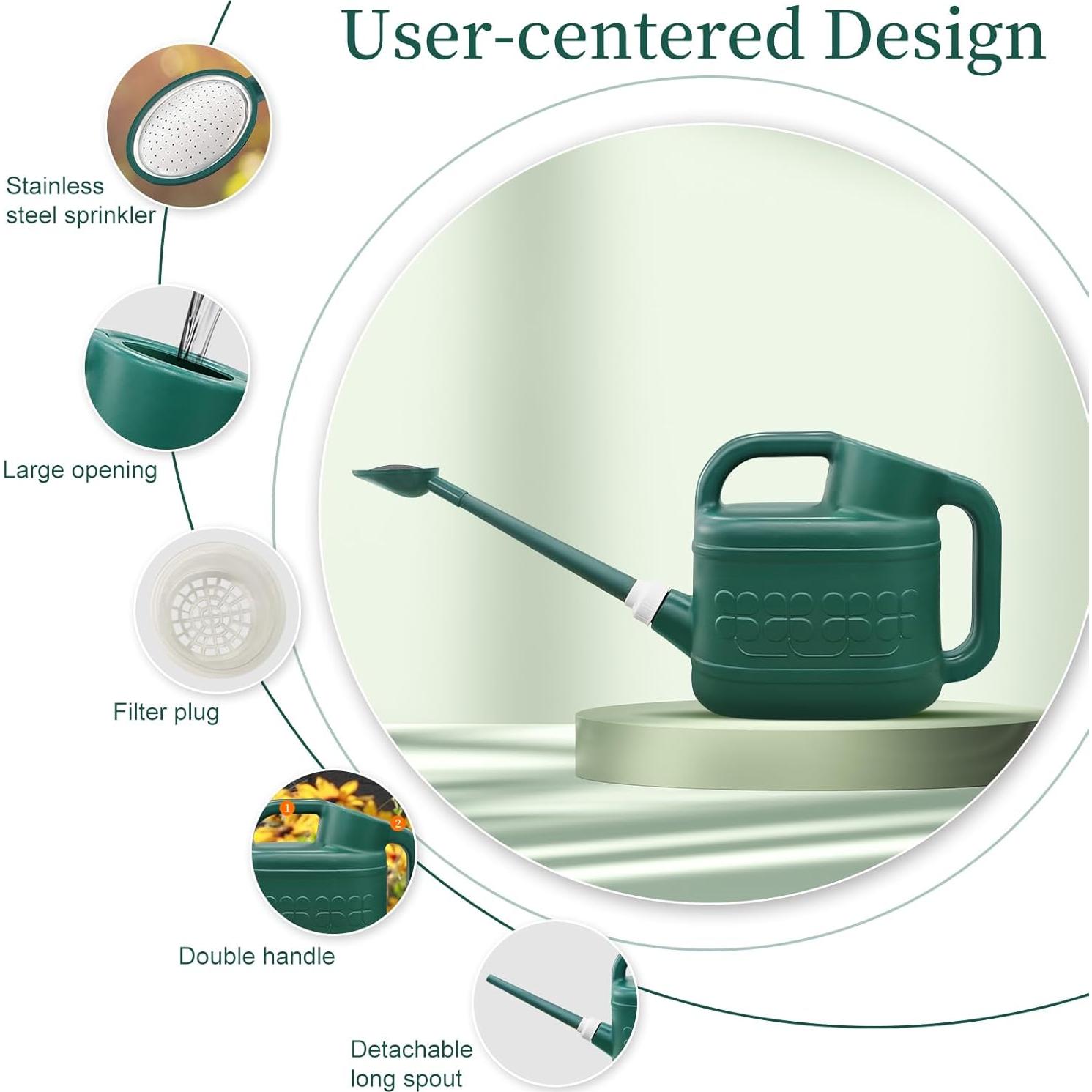 Regadera Qilebi 7.57 L con Pico Largo y Cabezal de Acero