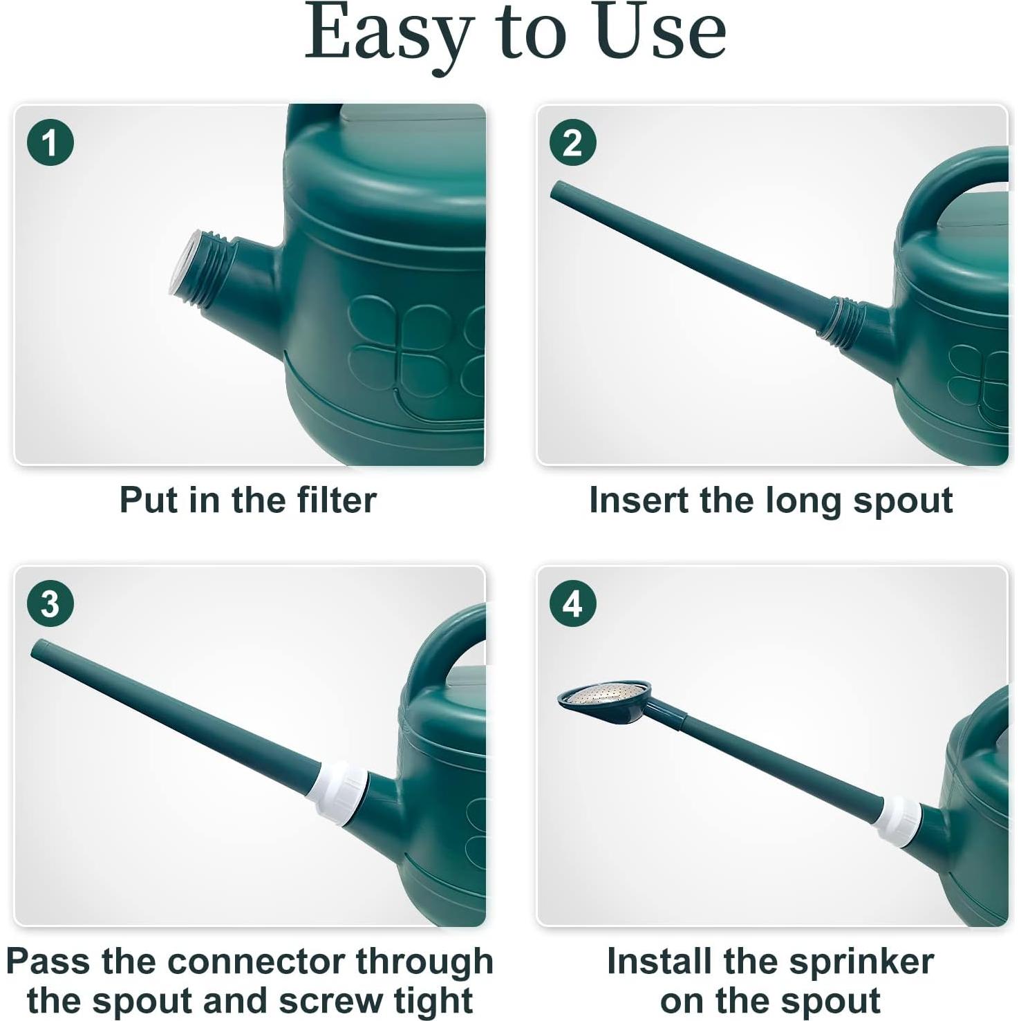 Regadera Qilebi 7.57 L con Pico Largo y Cabezal de Acero