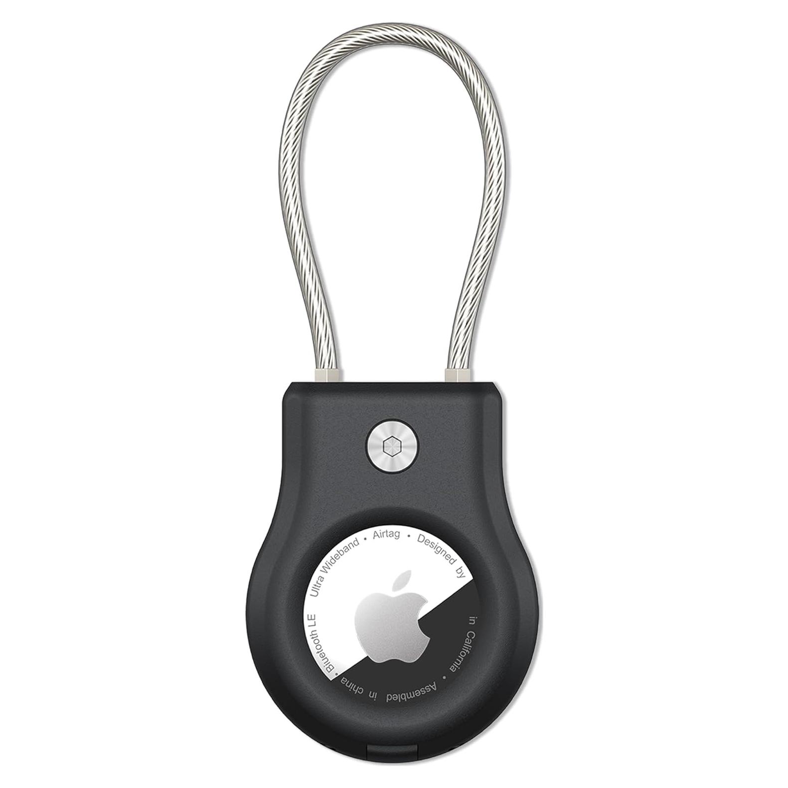 Soporte para llavero Airtag SCALLOP con cable de acero 13cm