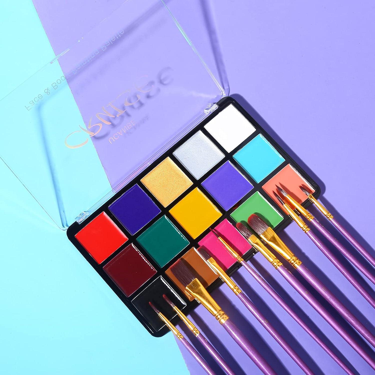 Set de Pintura Facial UCANBE 15 Colores y 10 Pinceles