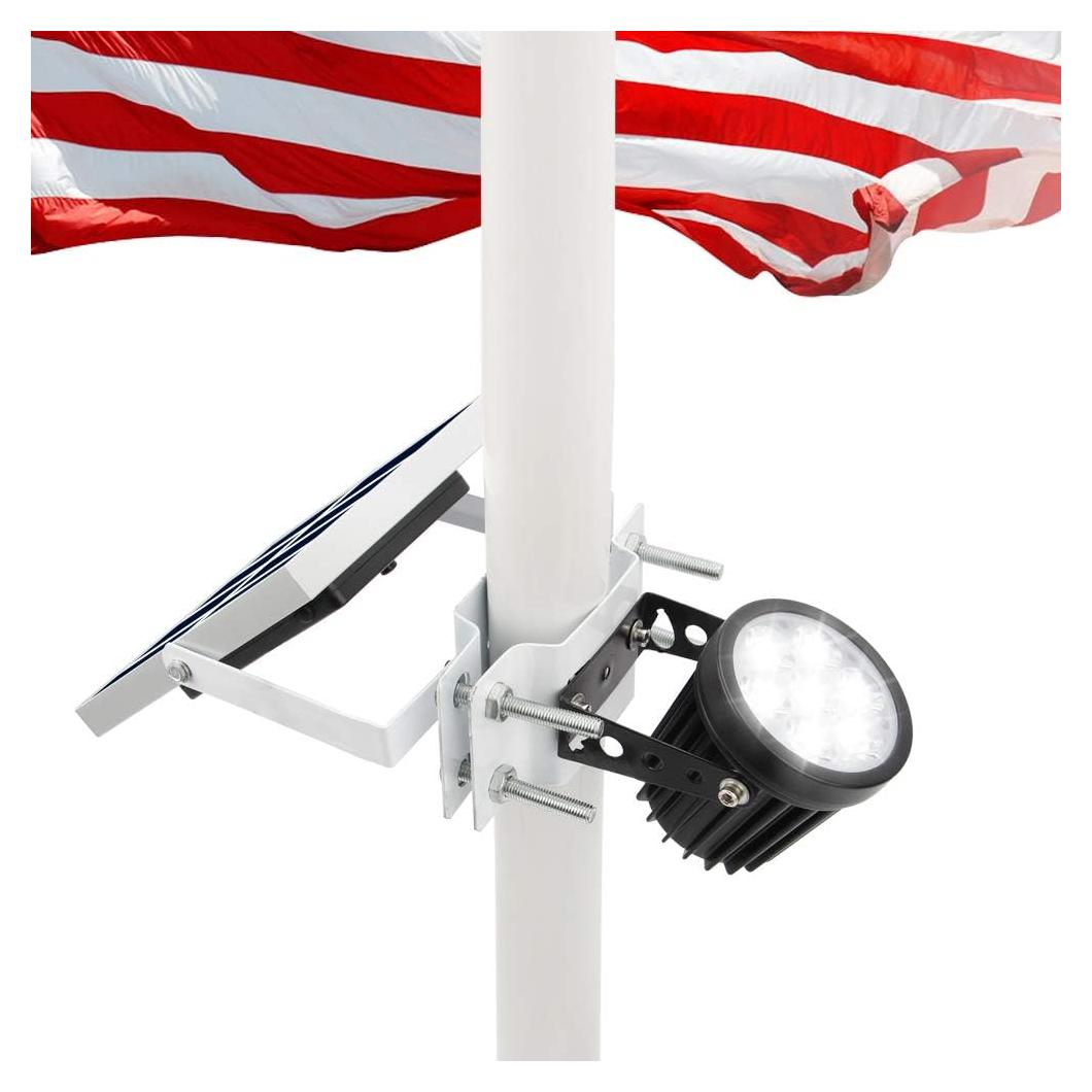 Luz Solar para Poste de Bandera APONUO 500 Lúmenes IP65