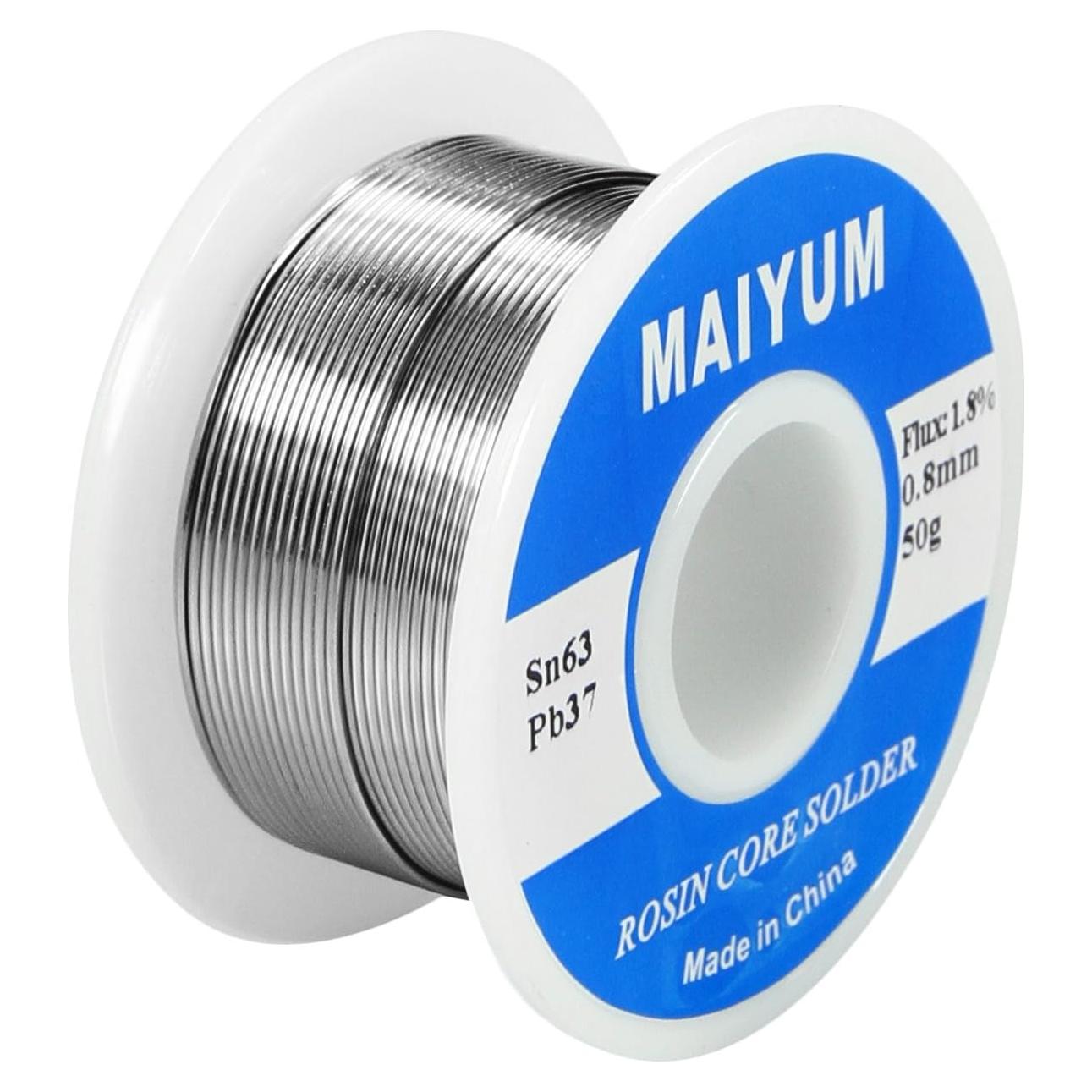 Alambre de Soldadura Estaño 63 Plomo 0.8mm 50g Resina