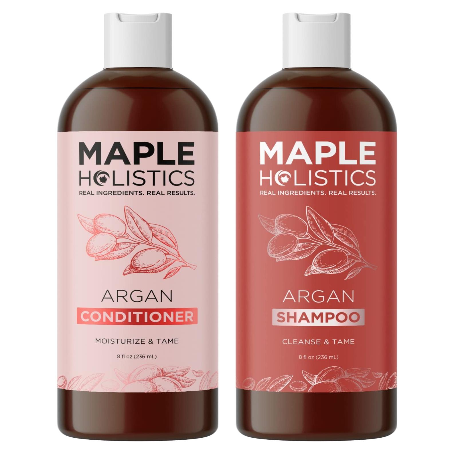 Champú y Acondicionador Argán Maple Holistics 236ml x2