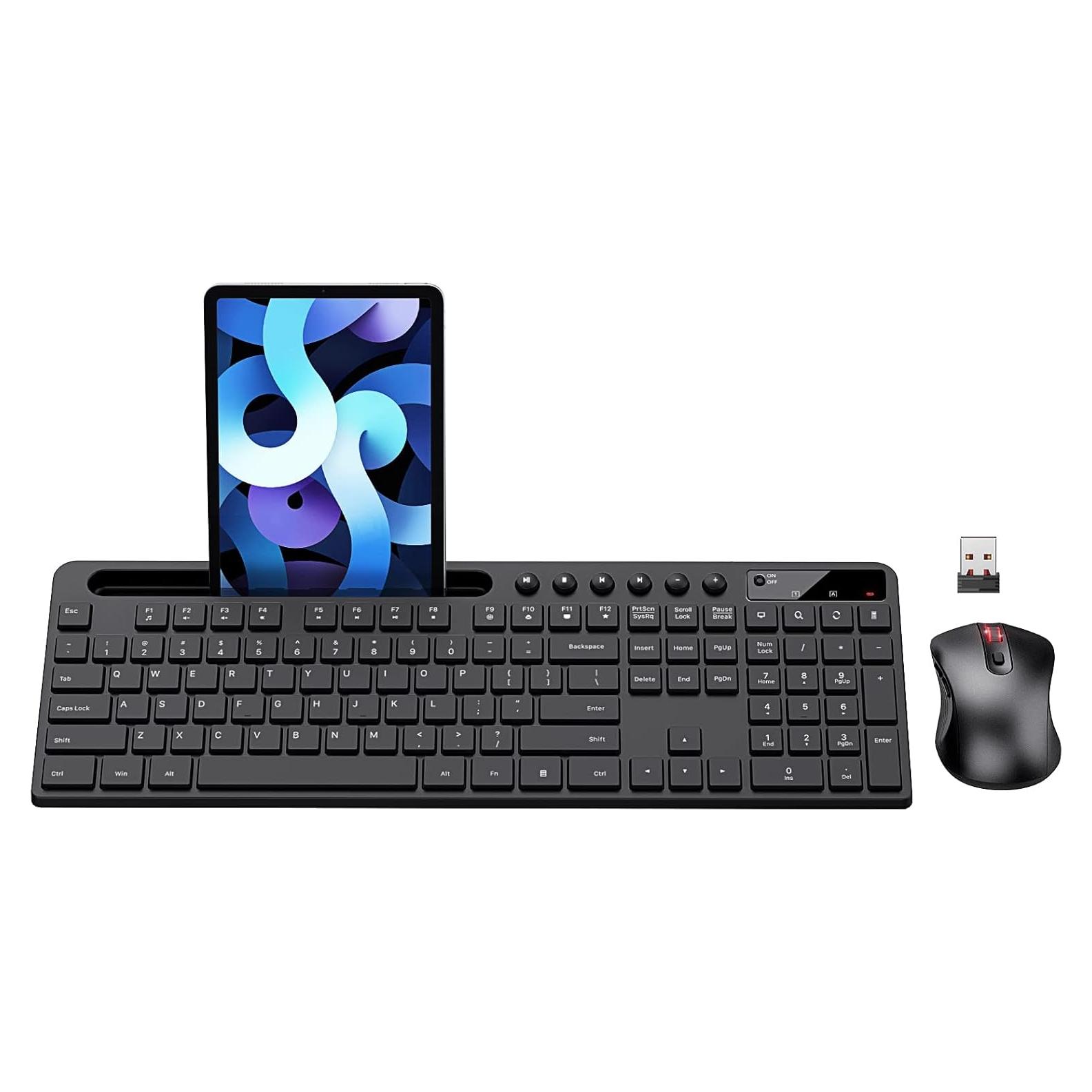 Combo Teclado y Ratón Inalámbrico MARVO Ergonómico 2.4G