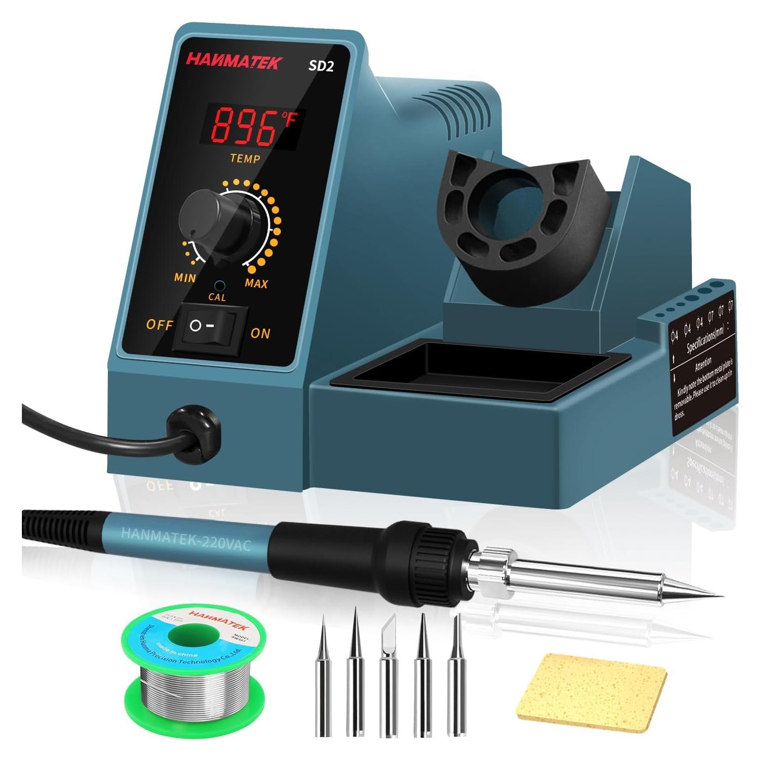 Estación de Soldadura Digital HANMATEK 60W 5 Puntas