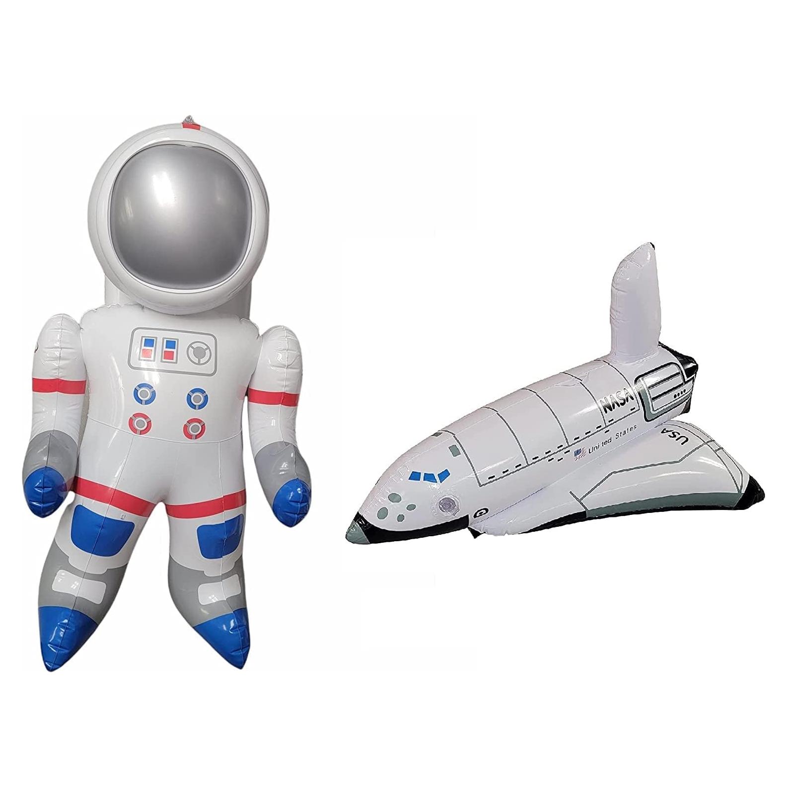 Figuras Inflables Espaciales Zugar Land - 1 Astronauta + 1 Transbordador