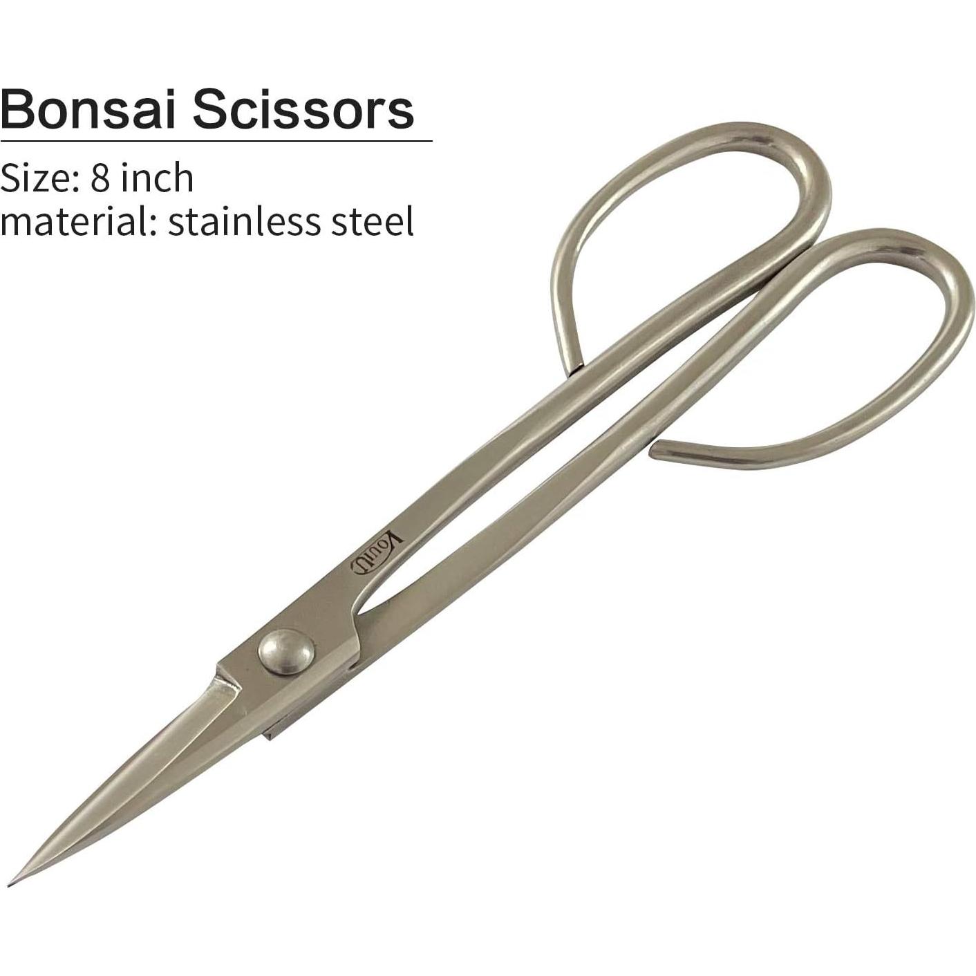 Juego de herramientas de bonsái Vouiu 6 piezas acero inoxidable