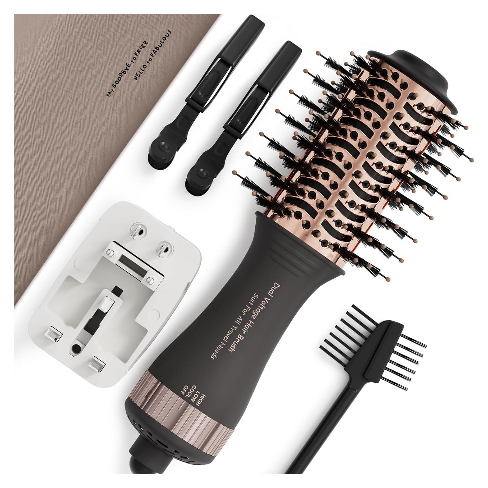 Secador de cabello Olaermoso con cepillo ovalado 2.54 cm