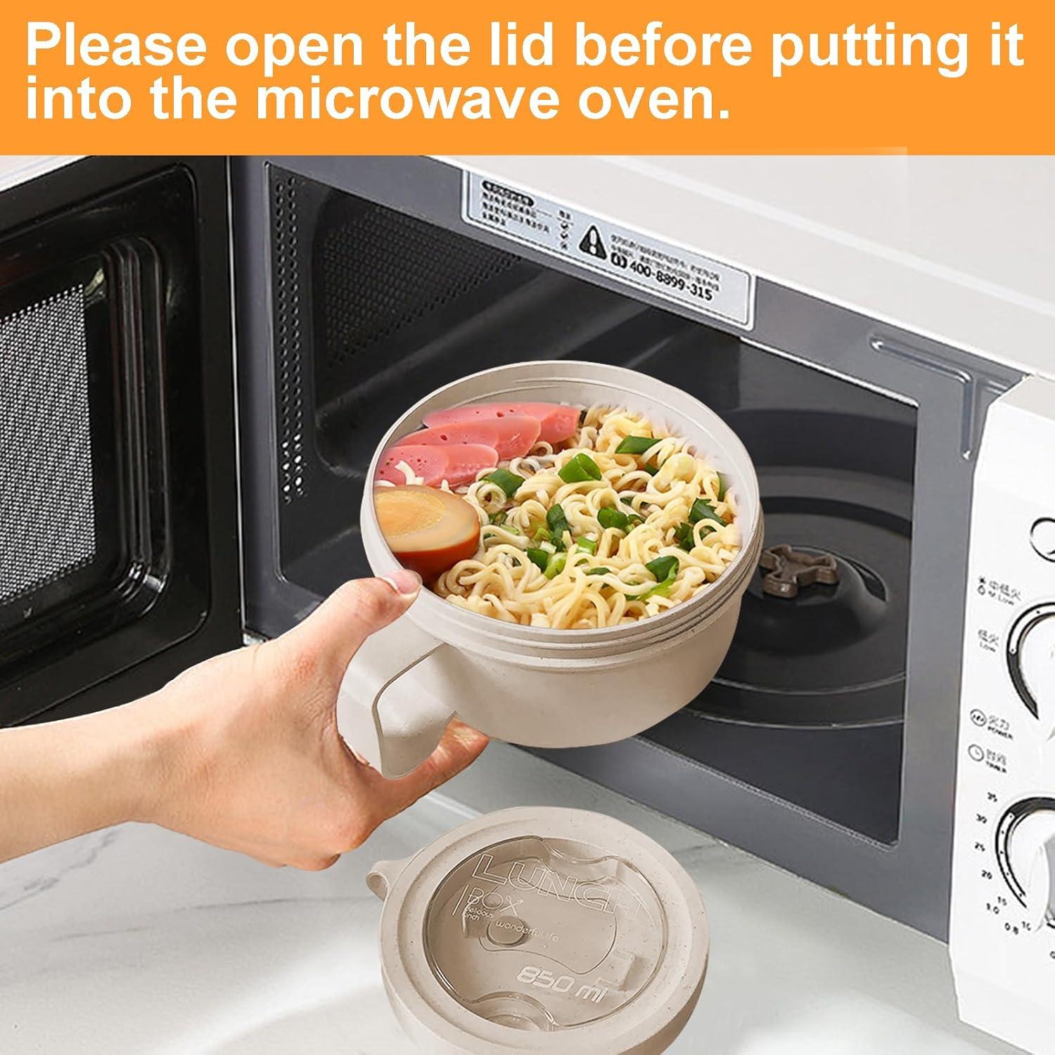 2Pack Tazas de Sopa MUUBOOX 850ml con Tapa Apto Microondas