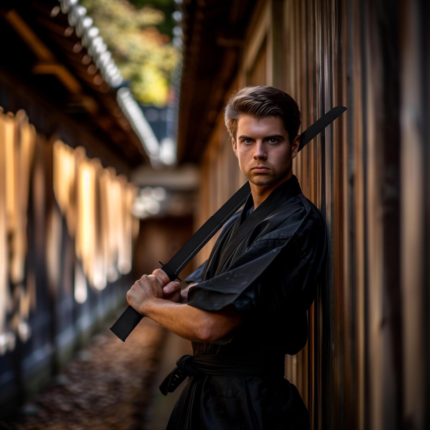 Espadas Samurai Retráctiles 3D - 2 Pcs - Juguete Negro