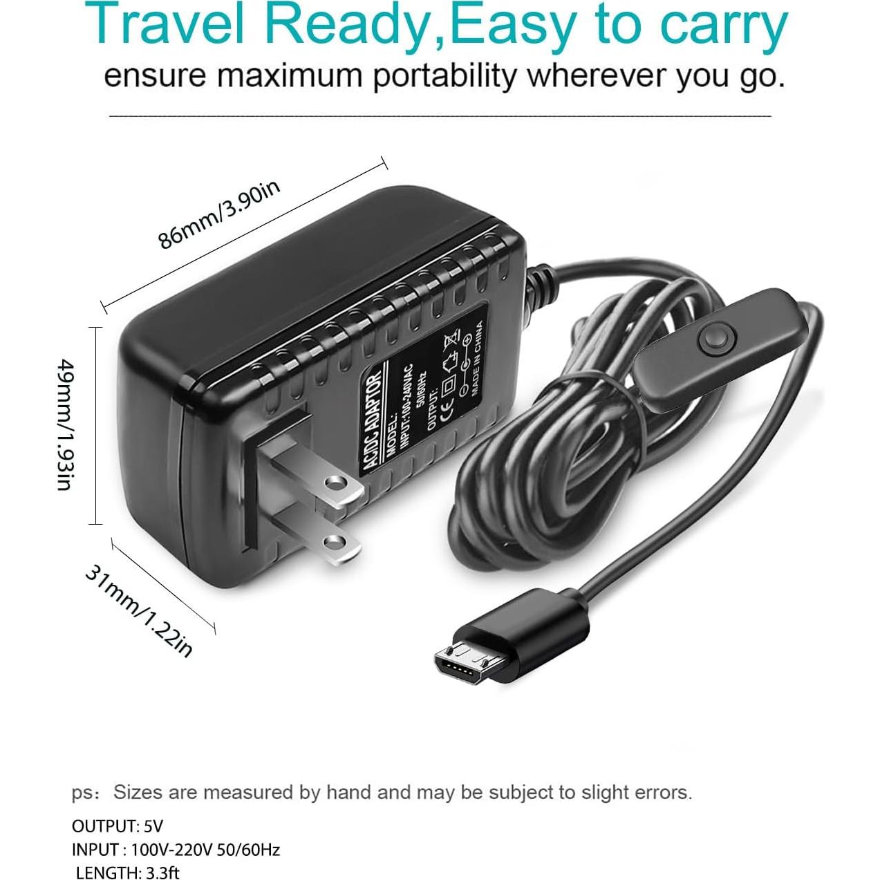 Adaptador de Alimentación Micro-USB 5V 3A para Raspberry Pi