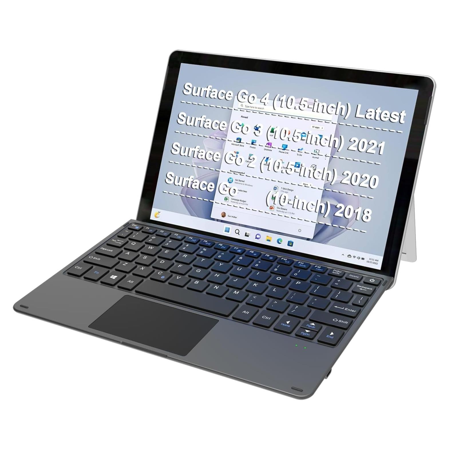 Teclado Bluetooth Arteck para Surface Go 4/3/2 Ultra Delgado