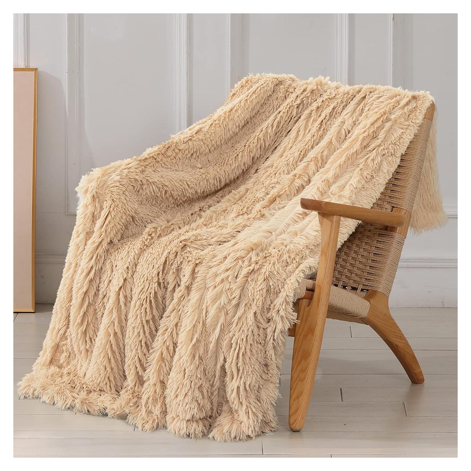 Manta Tuddrom de Microfibra Reversible 130x150 cm Albaricoque