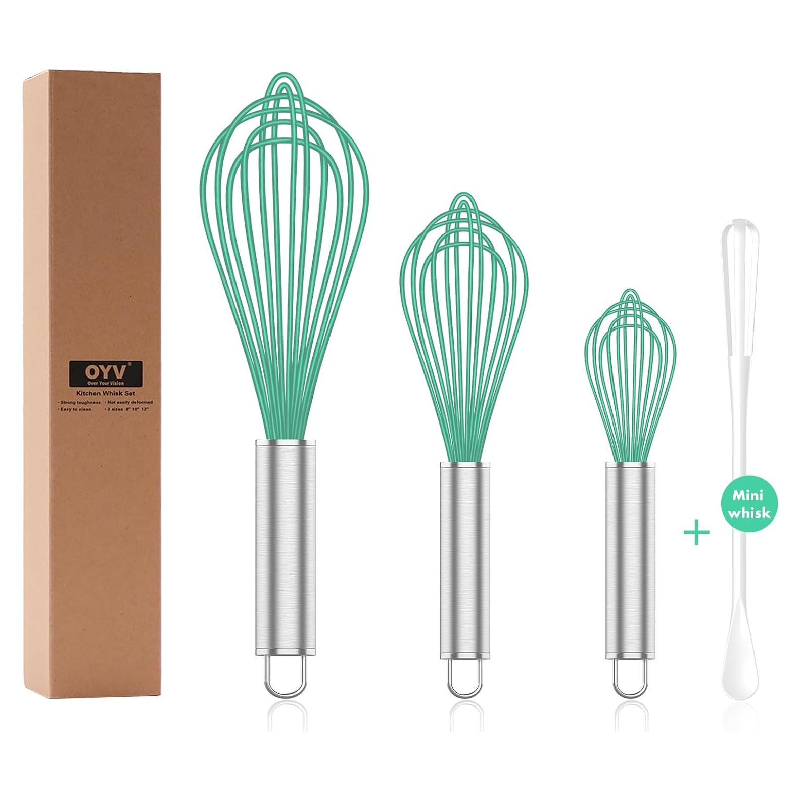 Set de 3 Batidores de Silicona OYV - Antirayones y Apto Lavavajillas