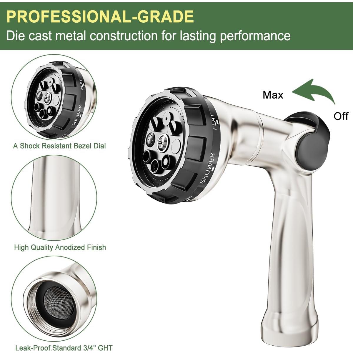 Boquilla de Manguera FANHAO 8 Patrones Metal Alta Presión