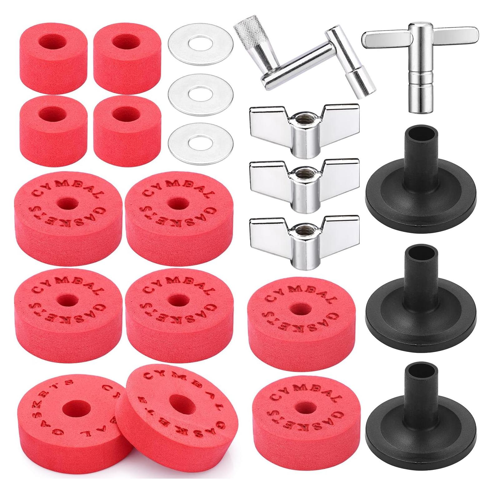 Facmogu Kit de Accesorios para Batería 23 Piezas EVA - Rojo