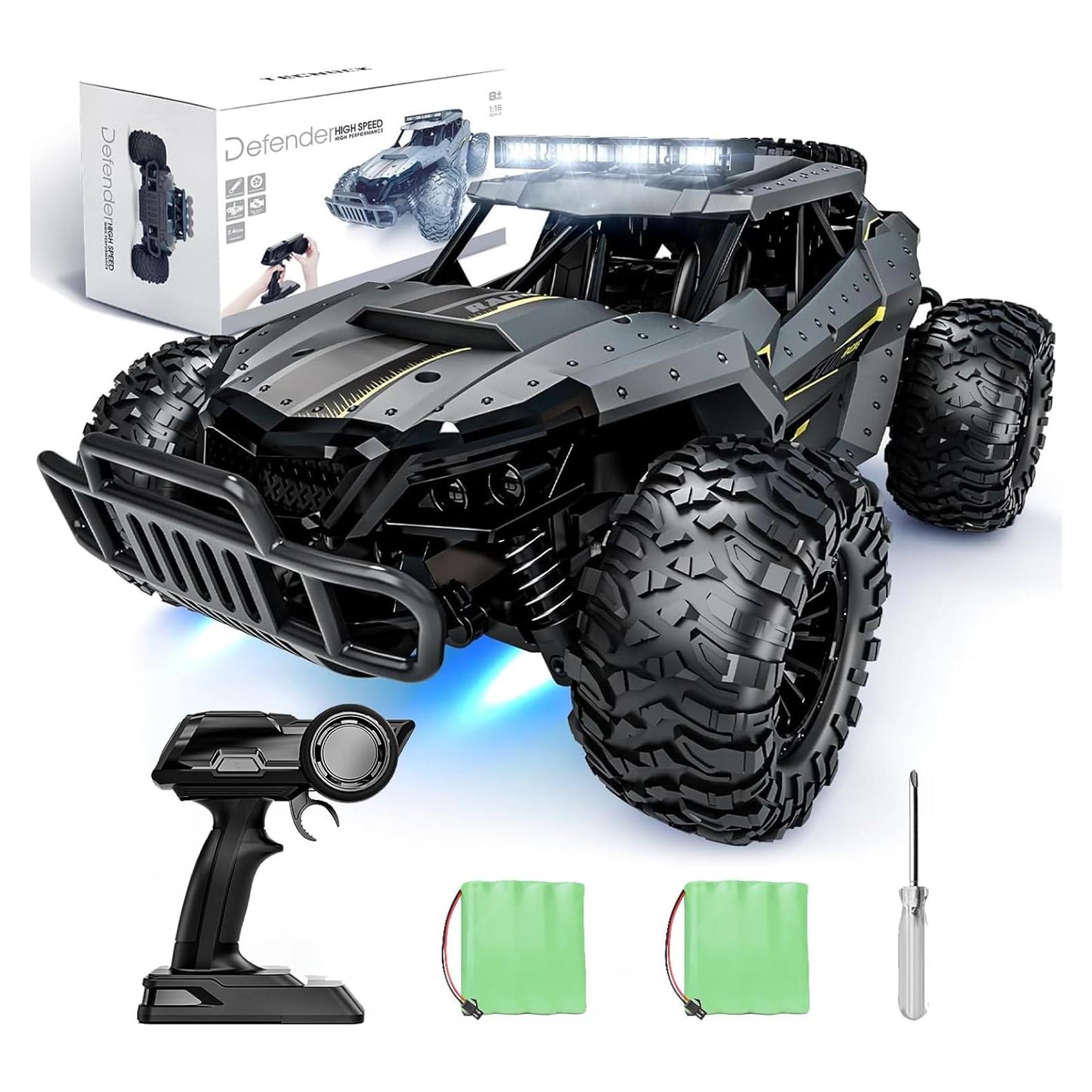 Coche RC Tecnock 4WD 20 KM/H con LED y 2 Baterías 1000mAh