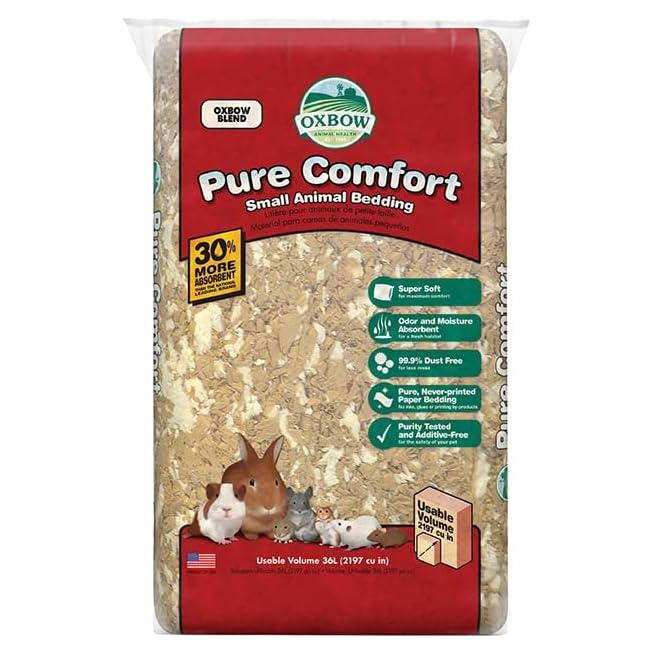 Cama para Conejos Oxbow Pure Comfort 36L, 99.9% Libre de Polvo