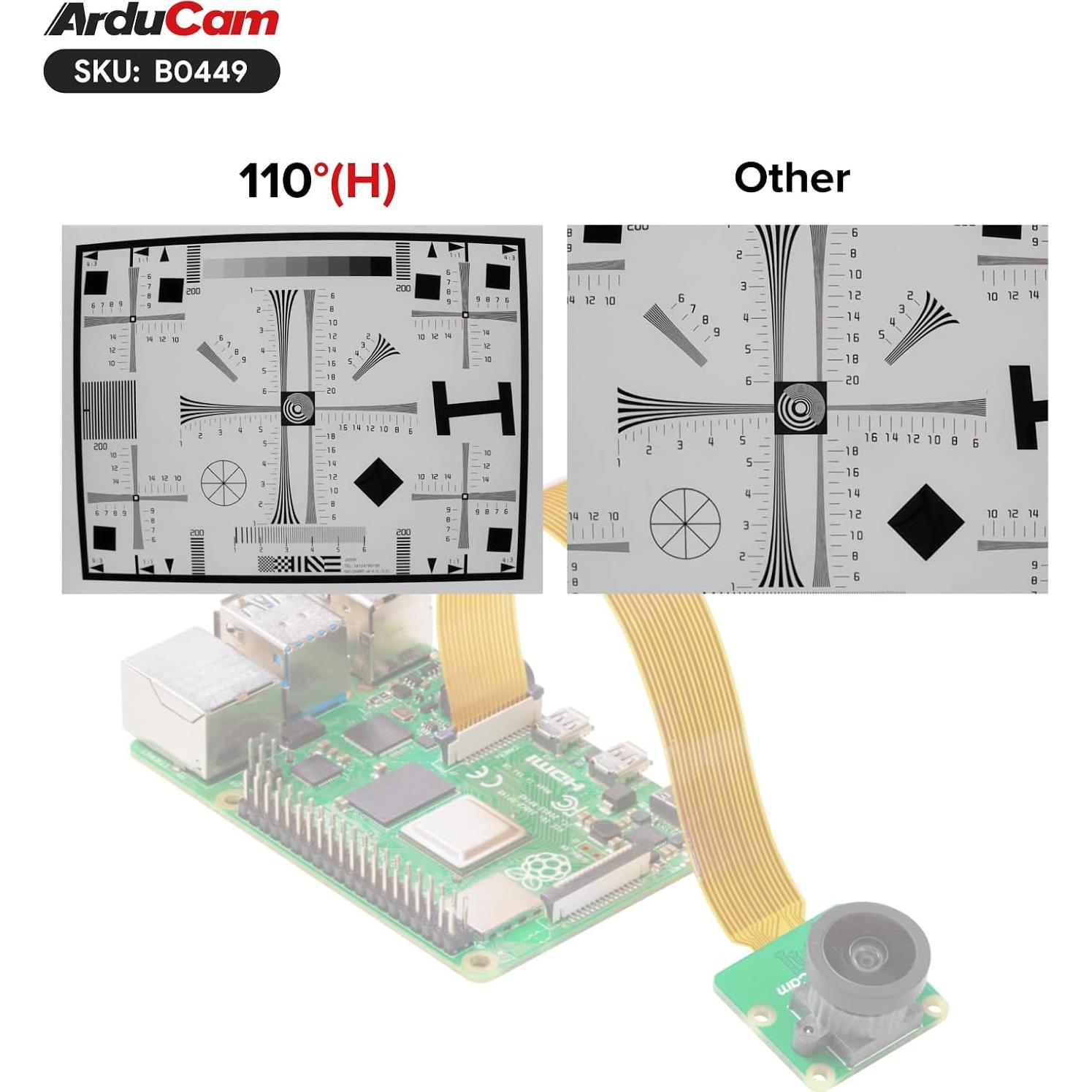 Cámara Arducam 16MP IMX519 Gran Angular M12 para Raspberry Pi