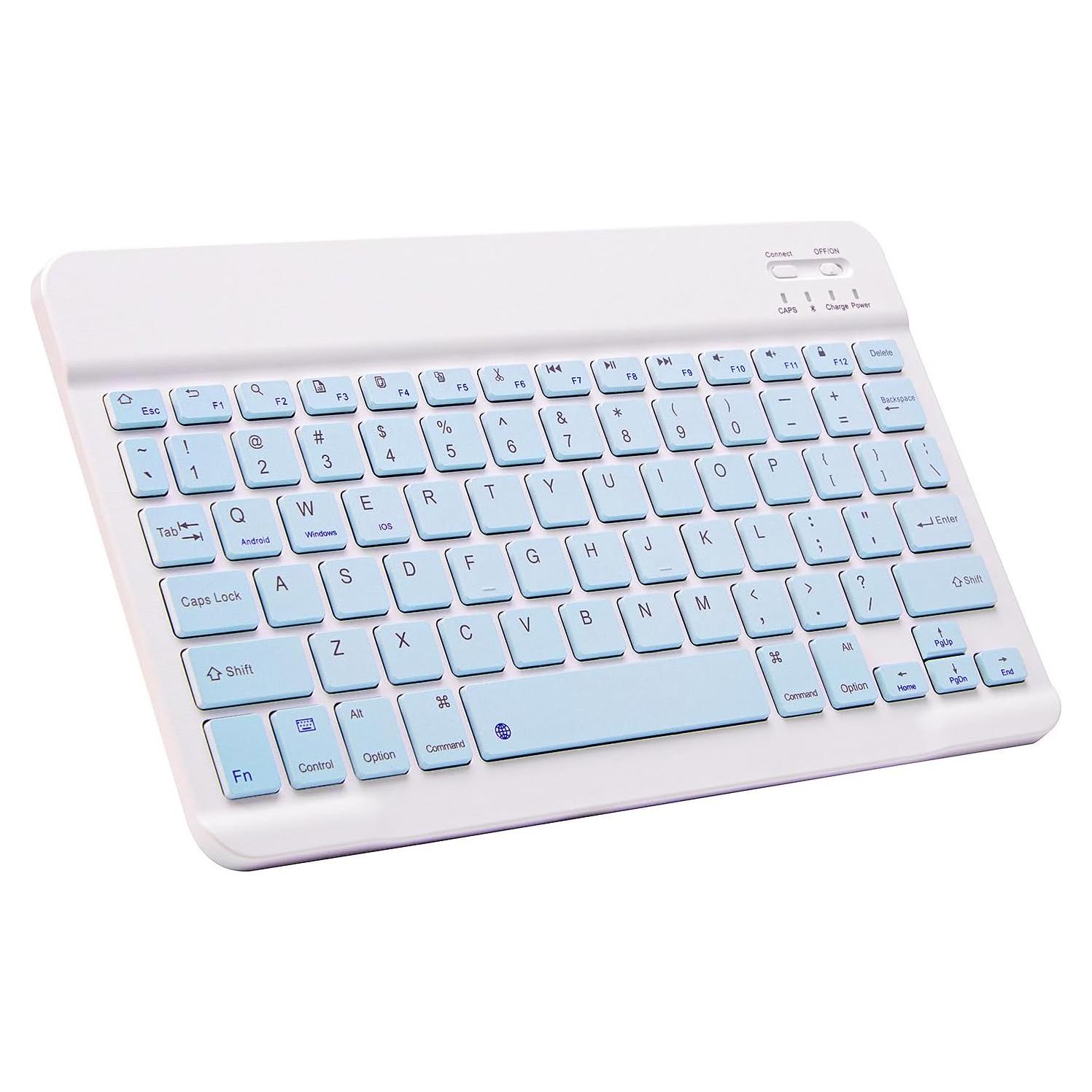Teclado Bluetooth Xukinroy Mini Inalámbrico 10" Azul