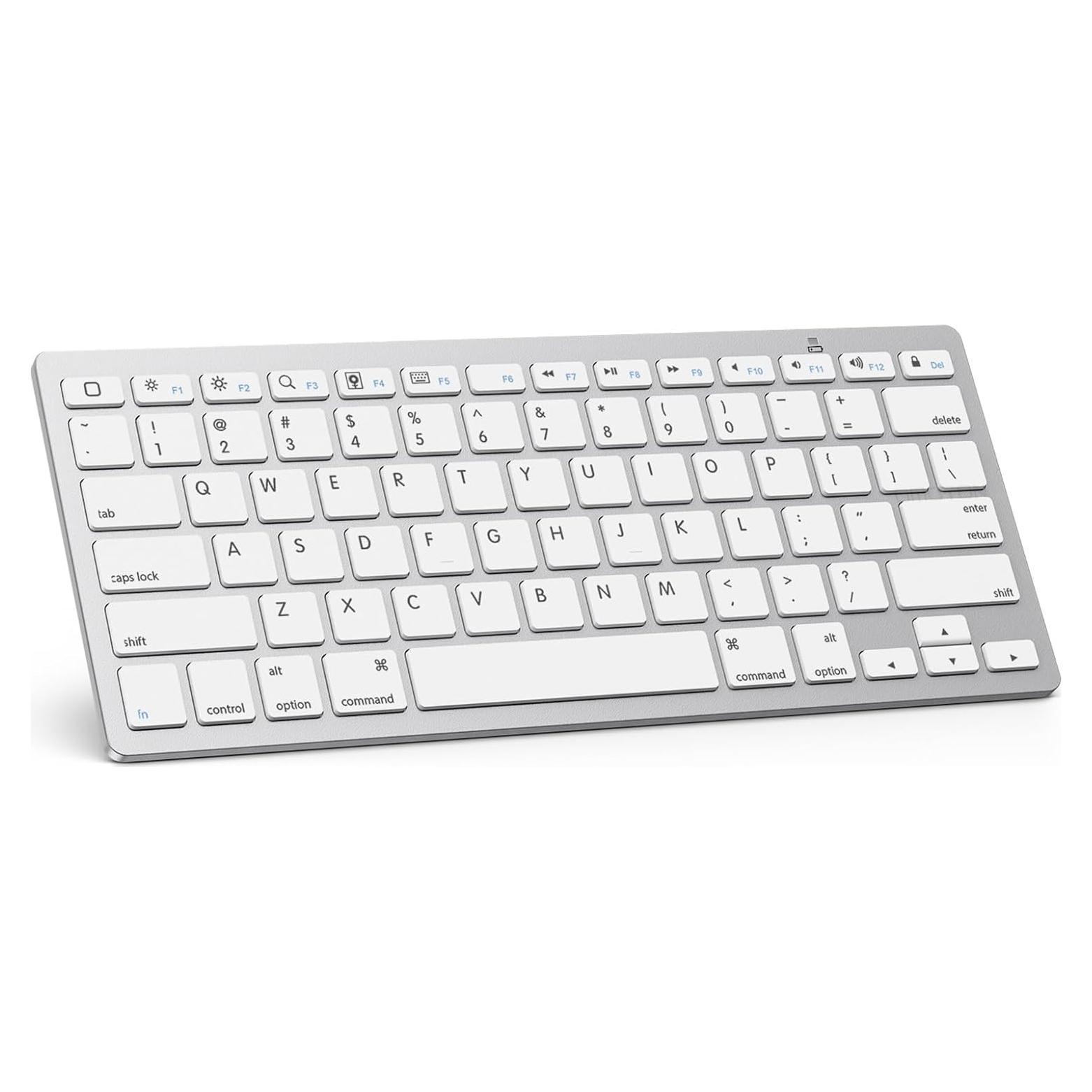 Teclado Bluetooth OMOTON para iPad 10.2 y Pro, Blanco