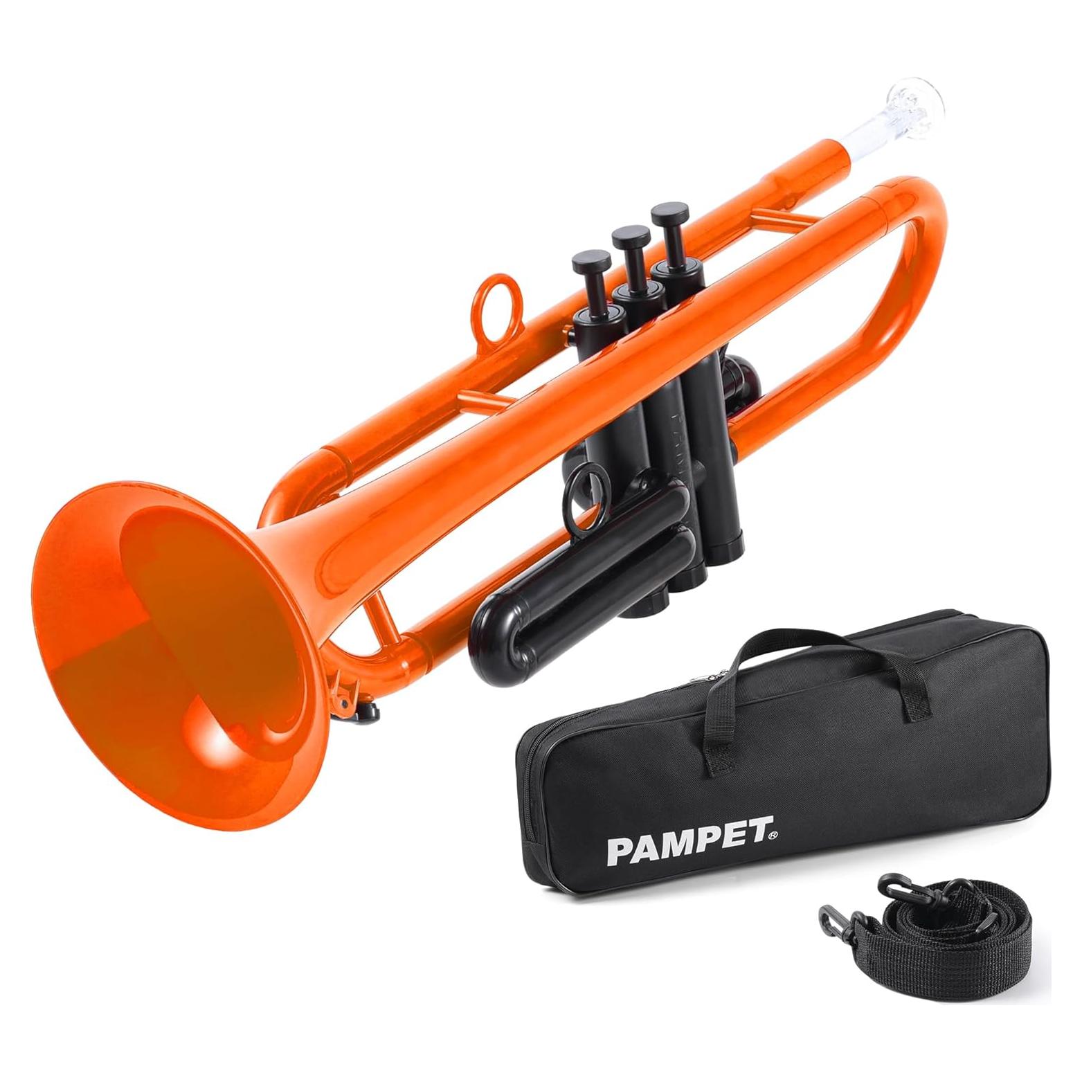Trompeta Bb Profesional PAMPET Naranja para Estudiantes