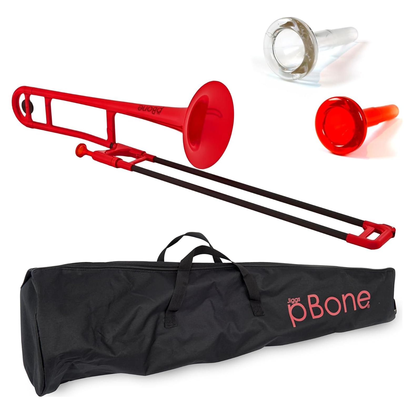 Trombón pBone Rojo - Sonido auténtico en Si bemol - Ligero