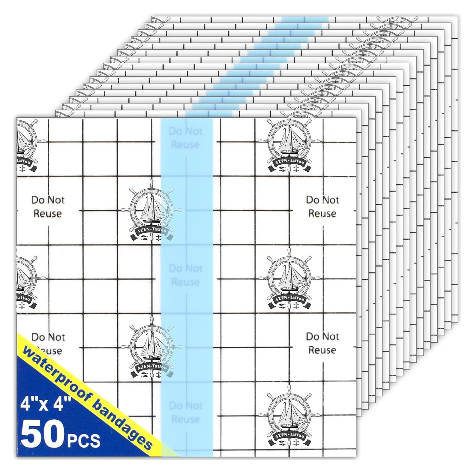 Vendajes Impermeables AZEN 50 Piezas 10.16x10.16cm Hipoalergénicos