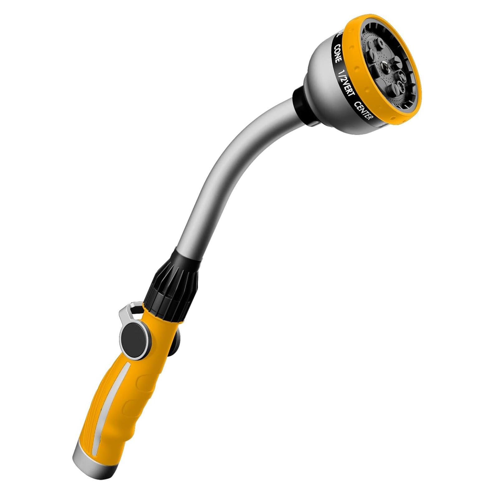 Vara de Riego Restmo Metal Pesada 10 Patrones Amarillo