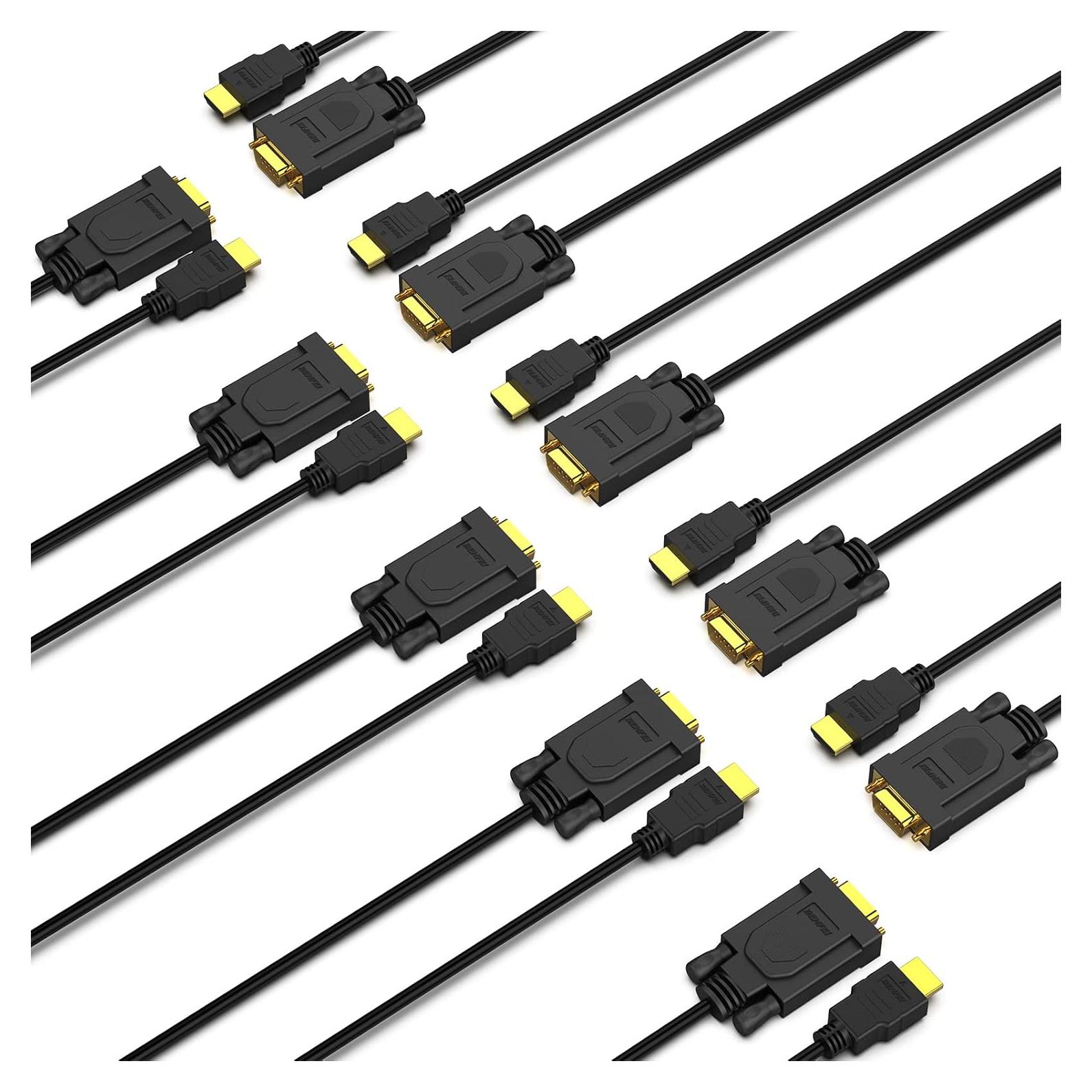 Cable HDMI a VGA Benfei 10 Paquete 1.21 kg 182.88 cm