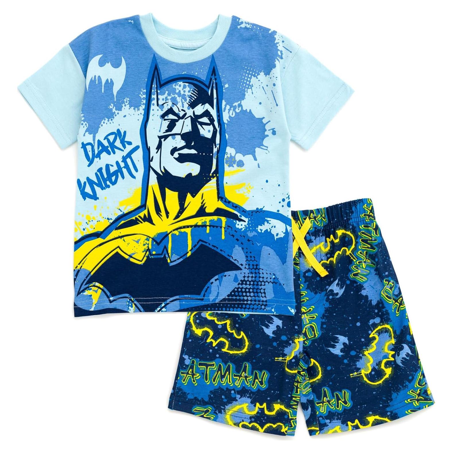 Conjunto camiseta y pantalones cortos Batman DC para niños