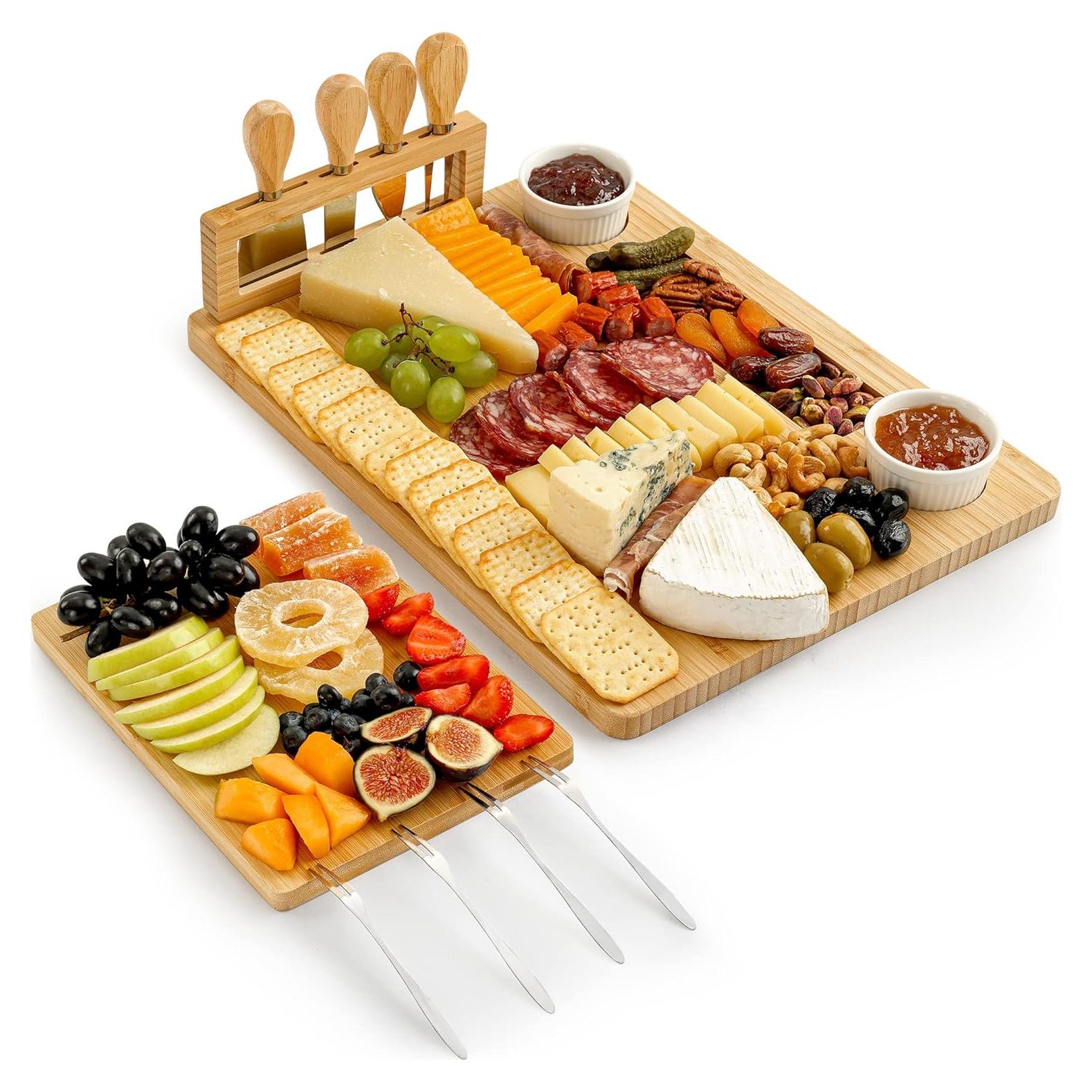 Conjunto de Tabla de Charcutería Zulay Kitchen - Bambú 6 Piezas