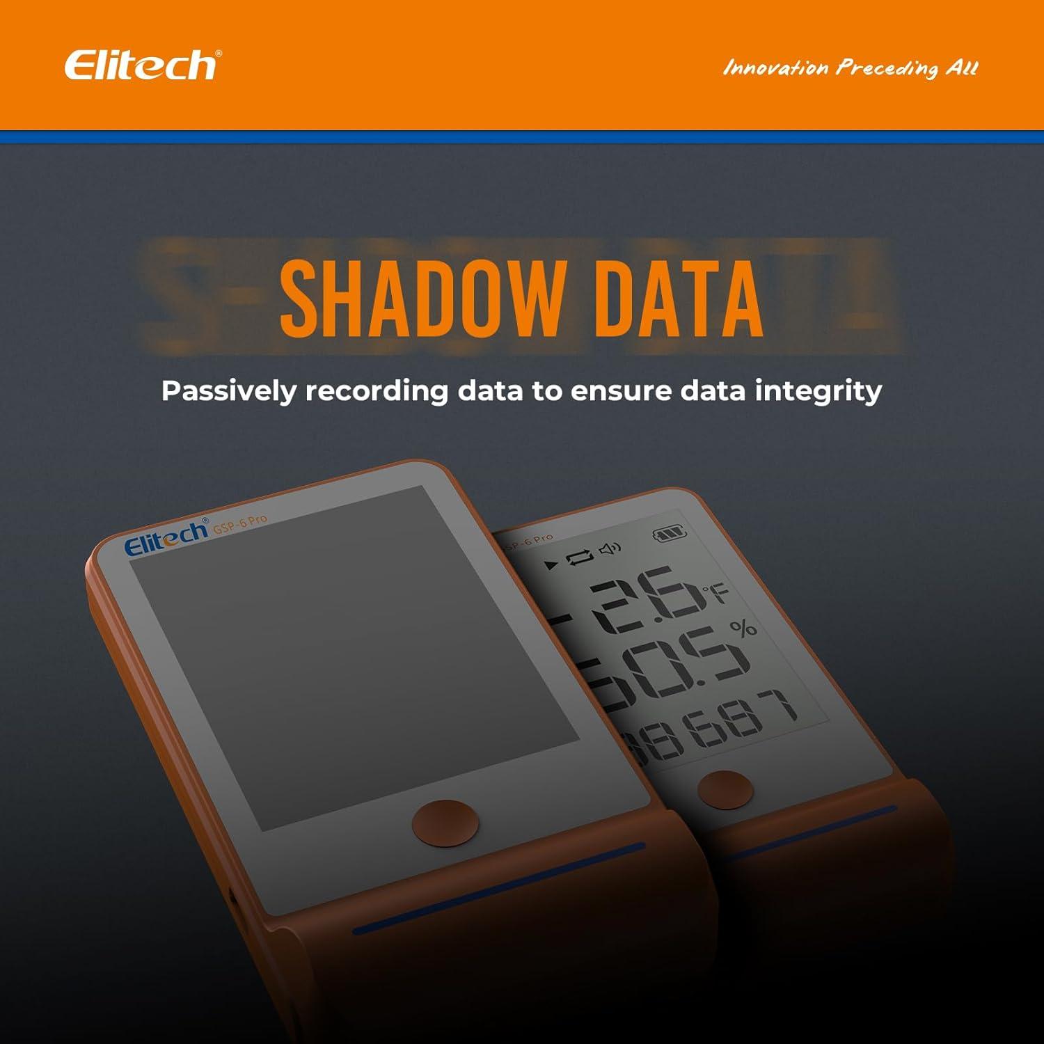 Registrador de Datos Elitech GSP-6Pro Bluetooth 100000 Puntos