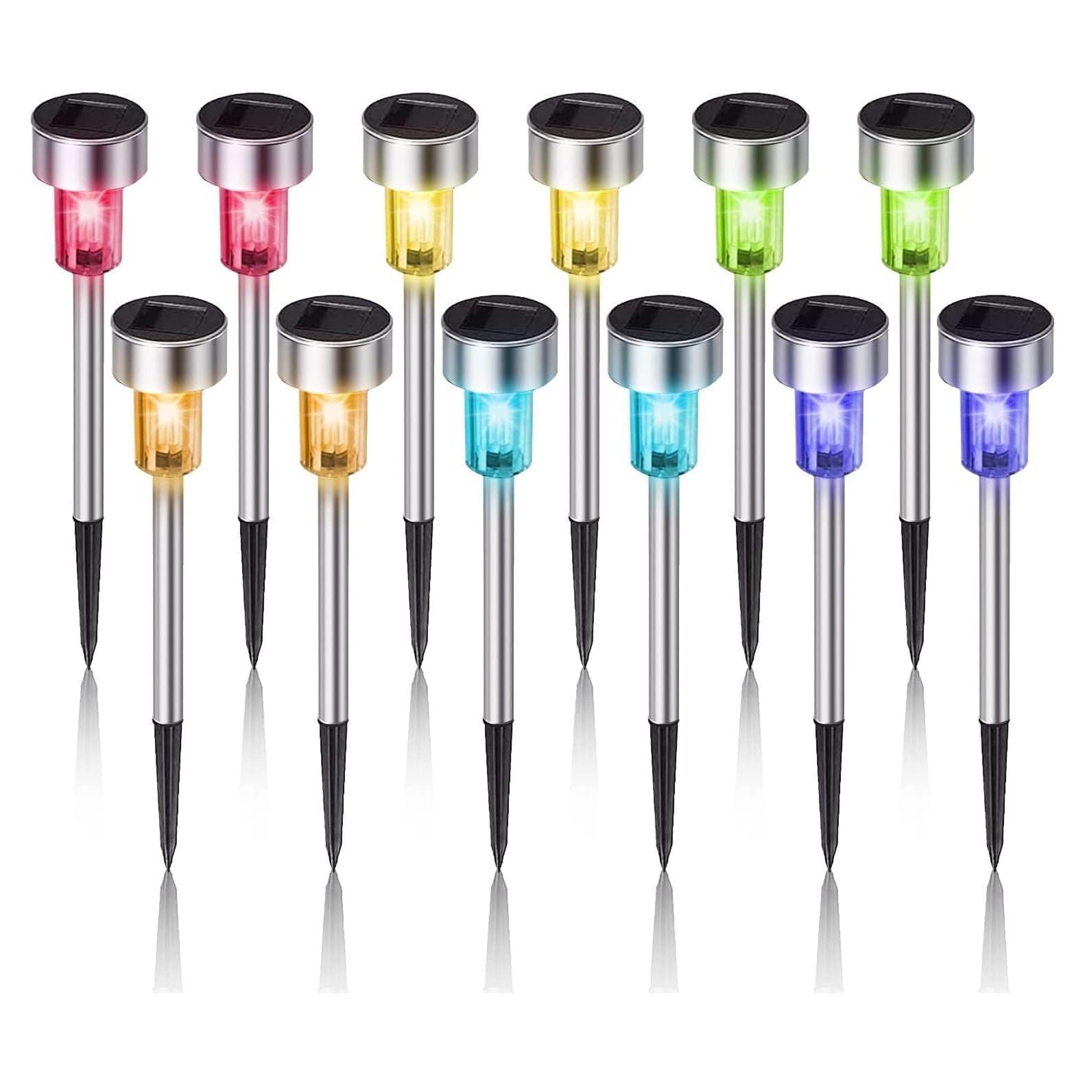 Luces Solares Dream Master LED Jardín 12 Piezas Multicolor