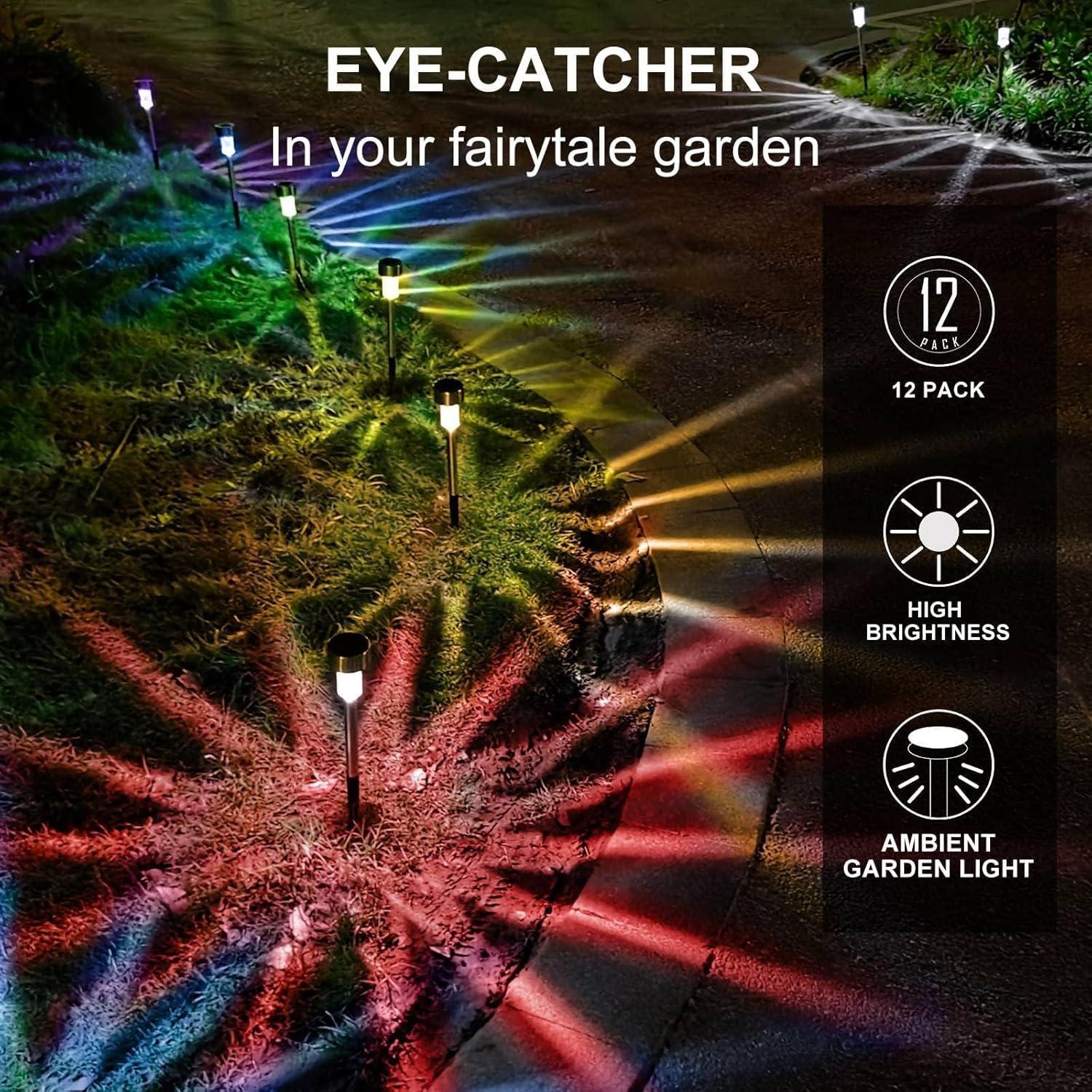 Luces Solares Dream Master LED Jardín 12 Piezas Multicolor