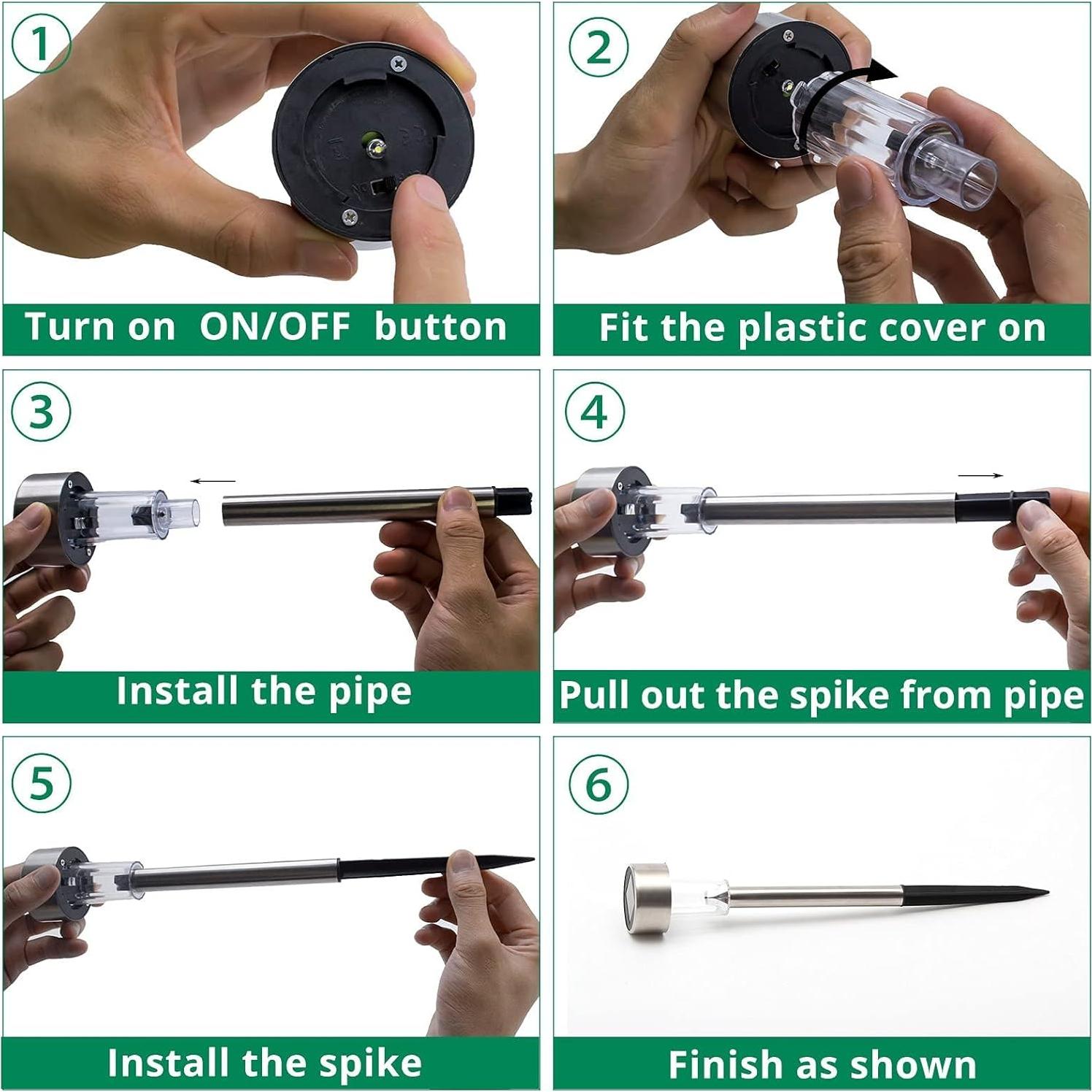 Luces Solares Dream Master LED Jardín 12 Piezas Multicolor