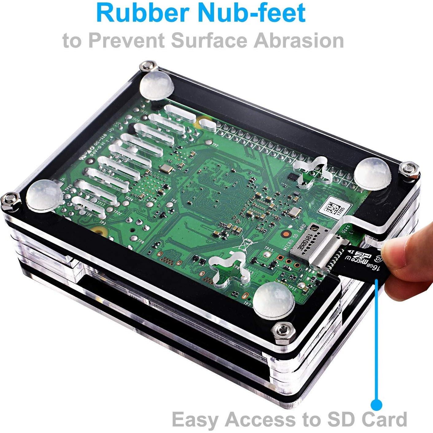 Caja Raspberry Pi 4 Miuzei con Ventilador y Fuente 5V 3A