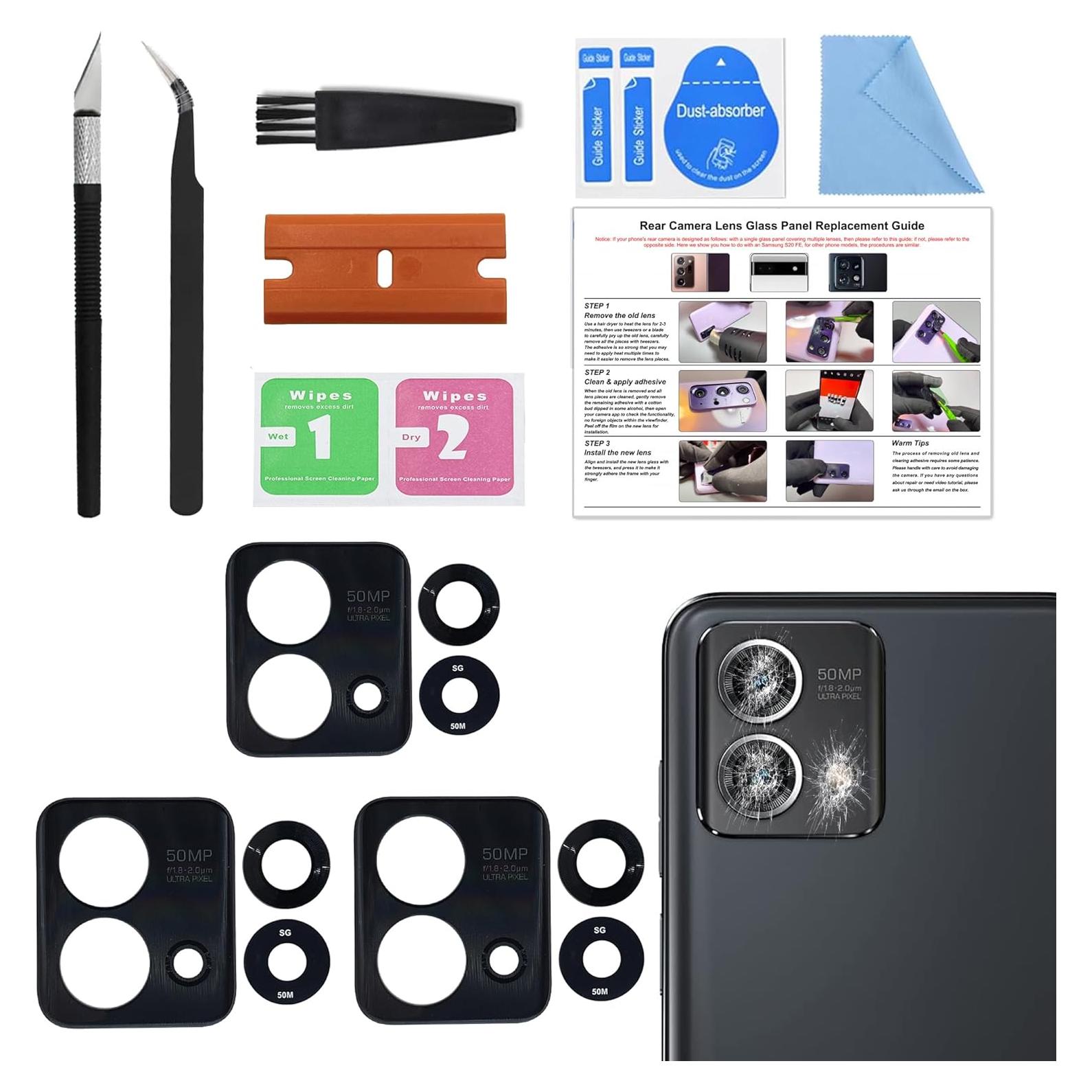 Paquete de 3 Lentes Moto G Stylus 5G 2023 XT2315 Cristal