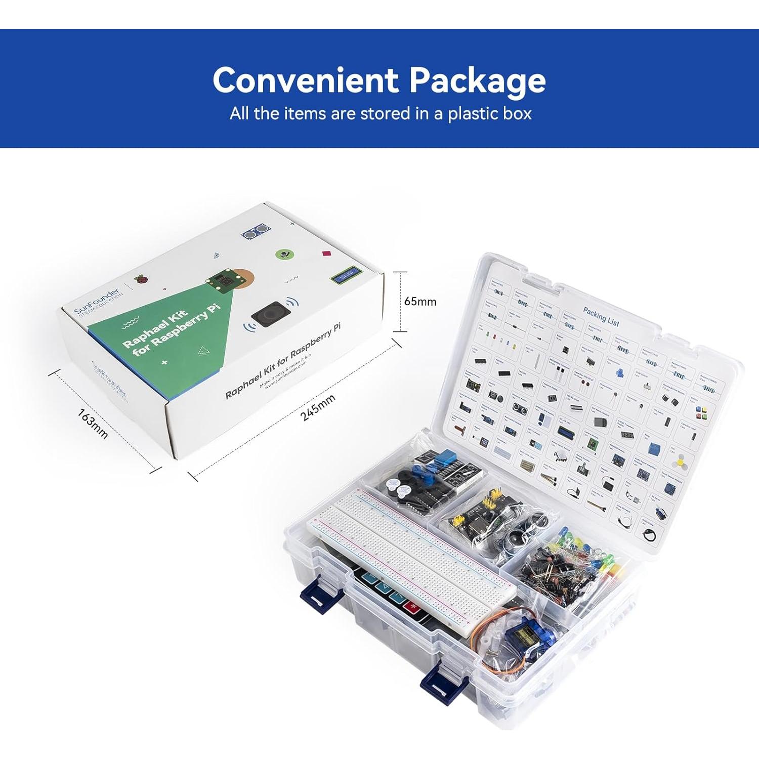 Kit de Inicio SunFounder Raphael para Raspberry Pi 5/4/3B+